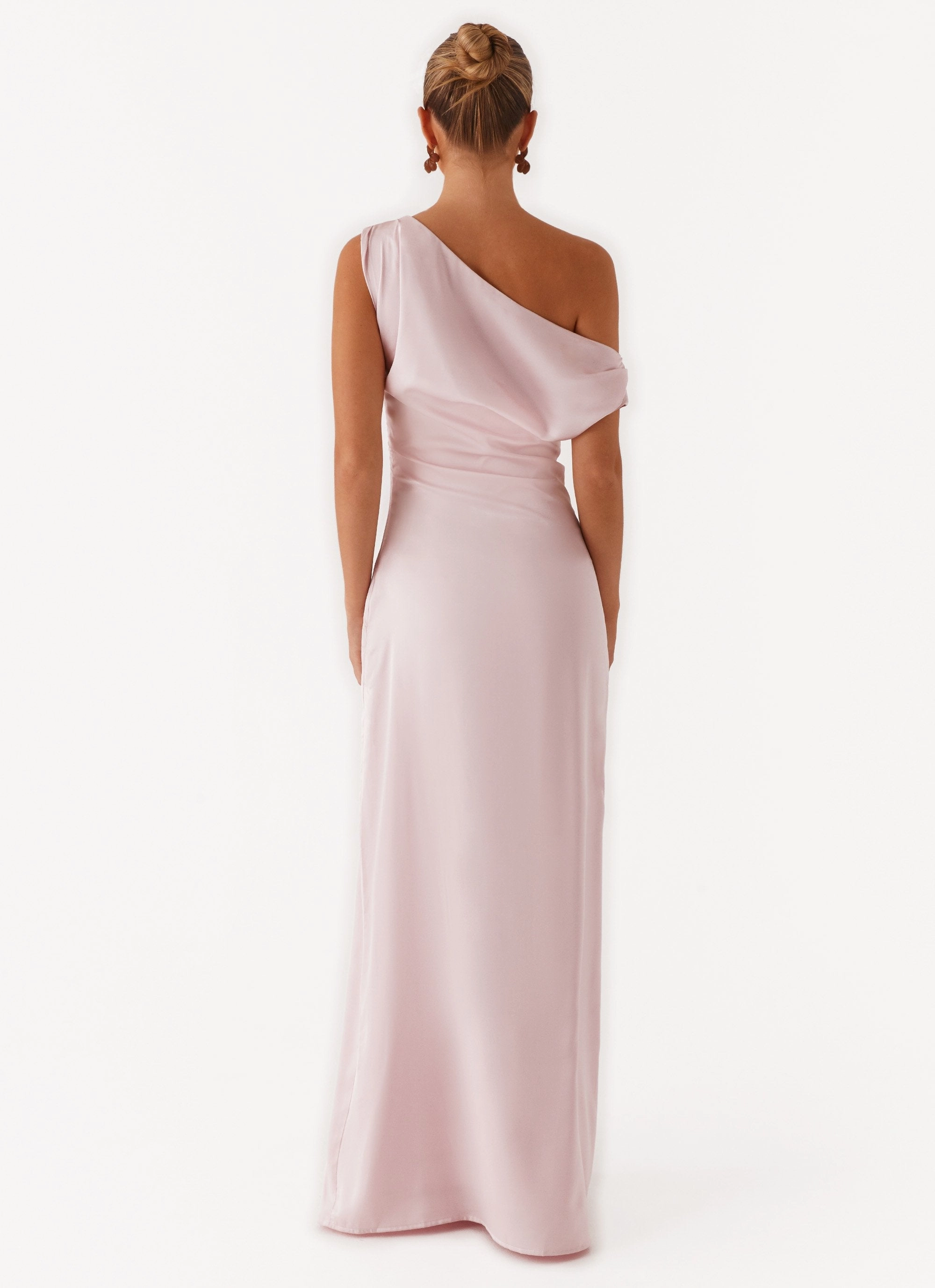 Heart Of Glass Satin Maxi Dress - Pink Luxe Appeal Daily Ready