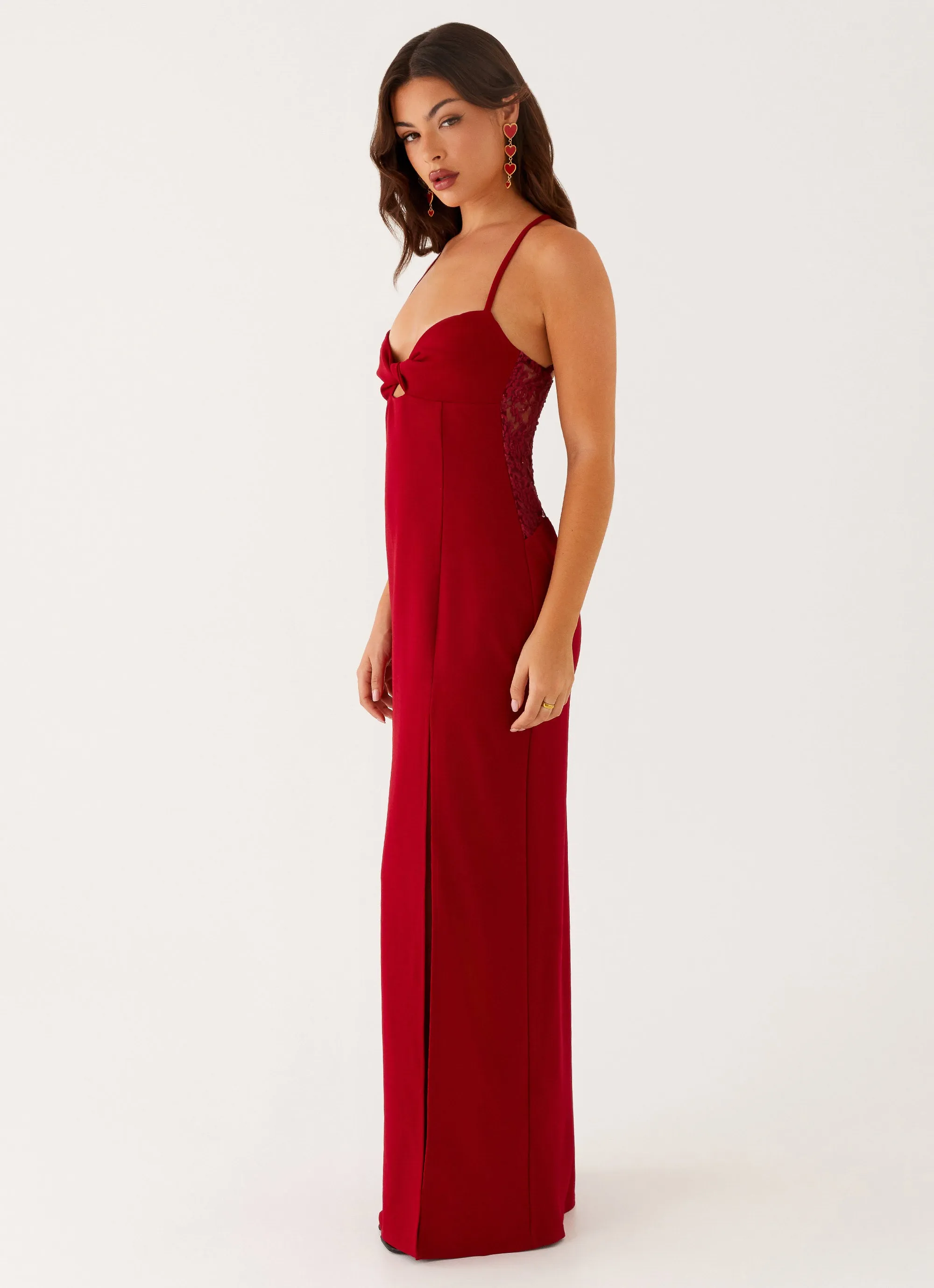 Heartbreaker Maxi Dress - Deep Red All-season garment