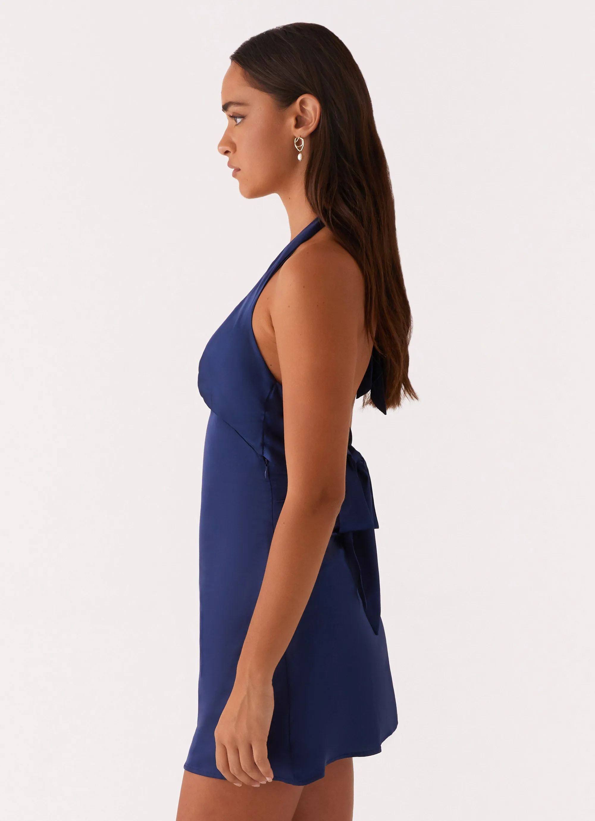 Heavy Hearted Mini Dress - Navy Social Charm