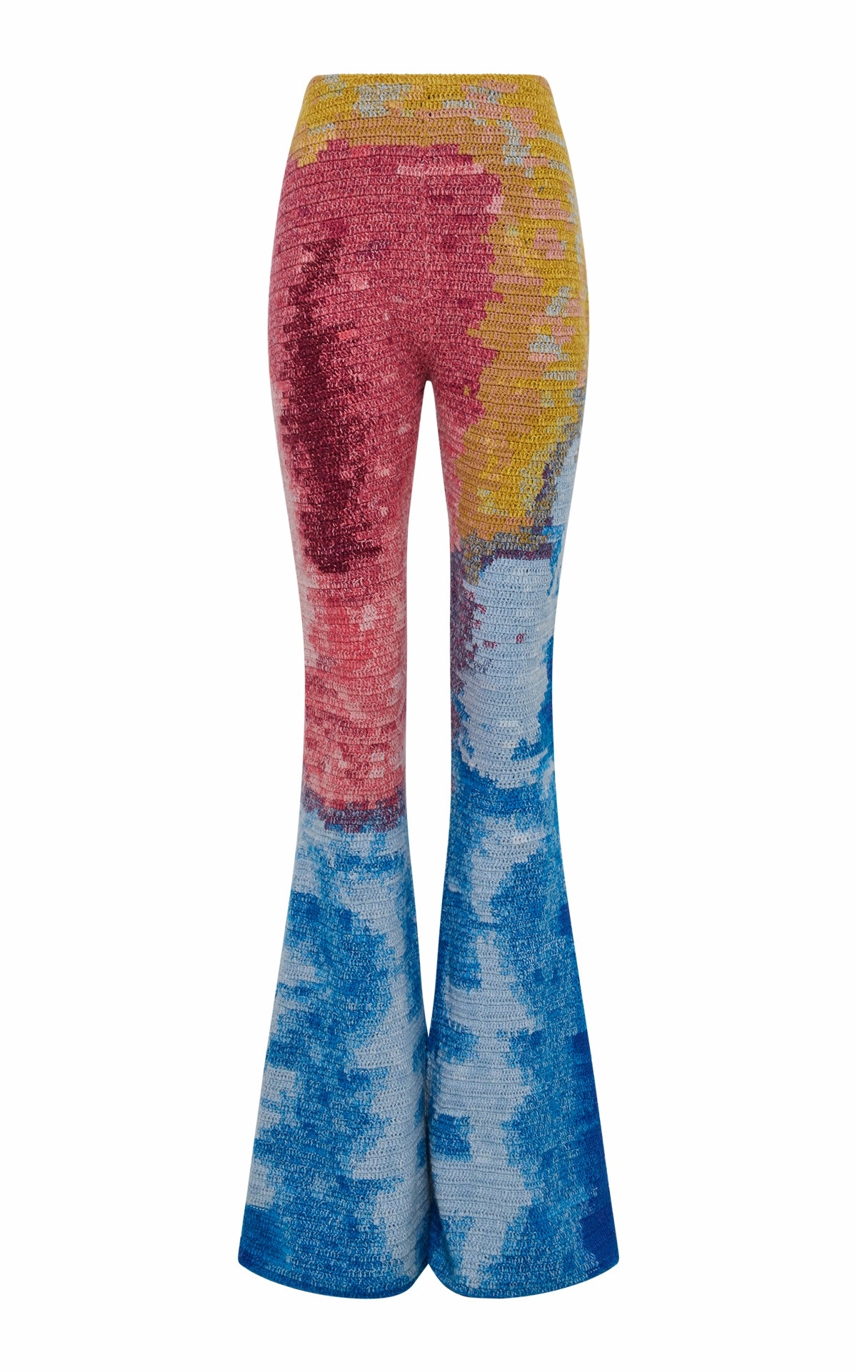 Hebe Crochet Pant in Aurora Multi Cashmere ReverseCoil Zipper Unstructured Silhouette