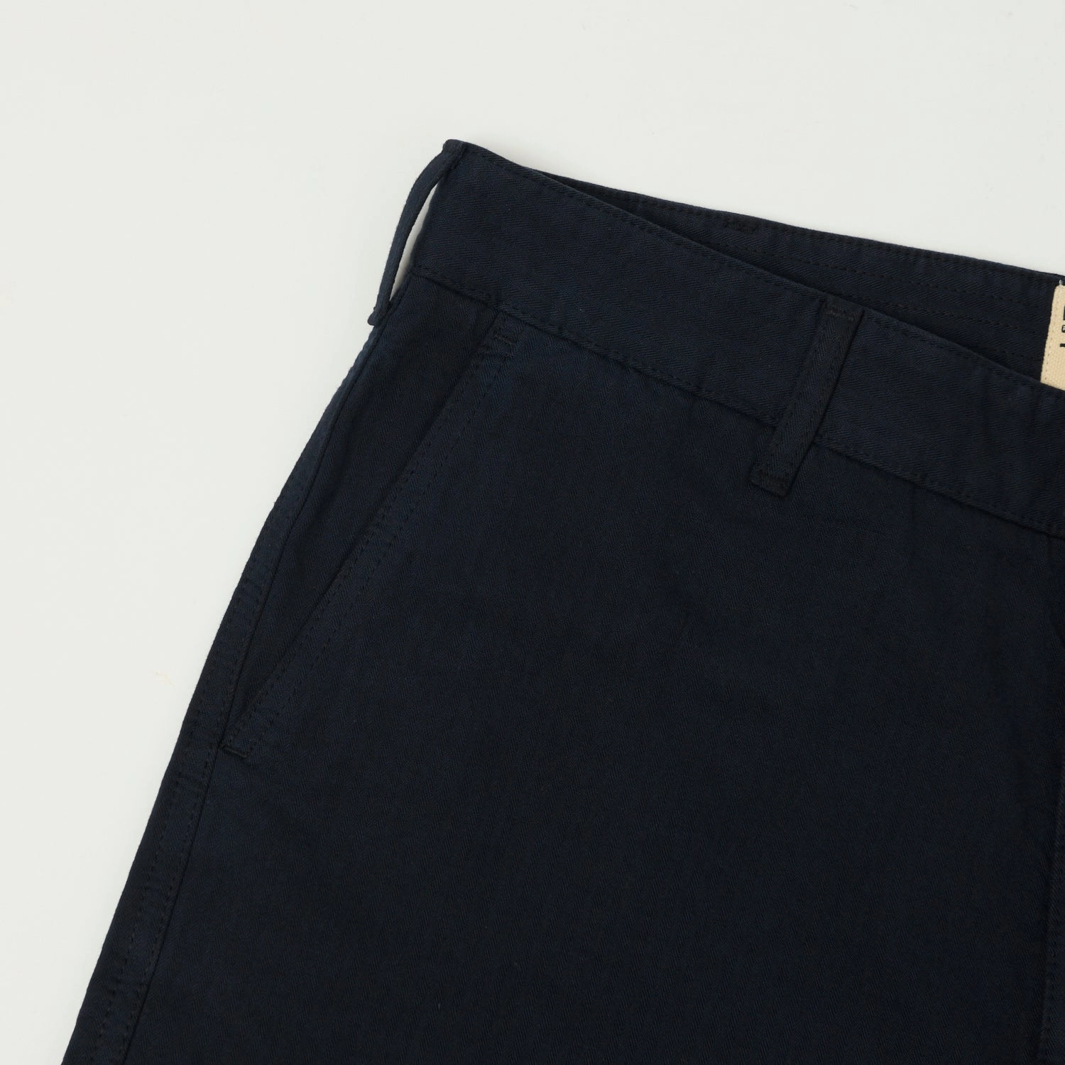 Heimat 'Journey' Herringbone Twill Shorts - Ink Static Resistant Fibers day trip