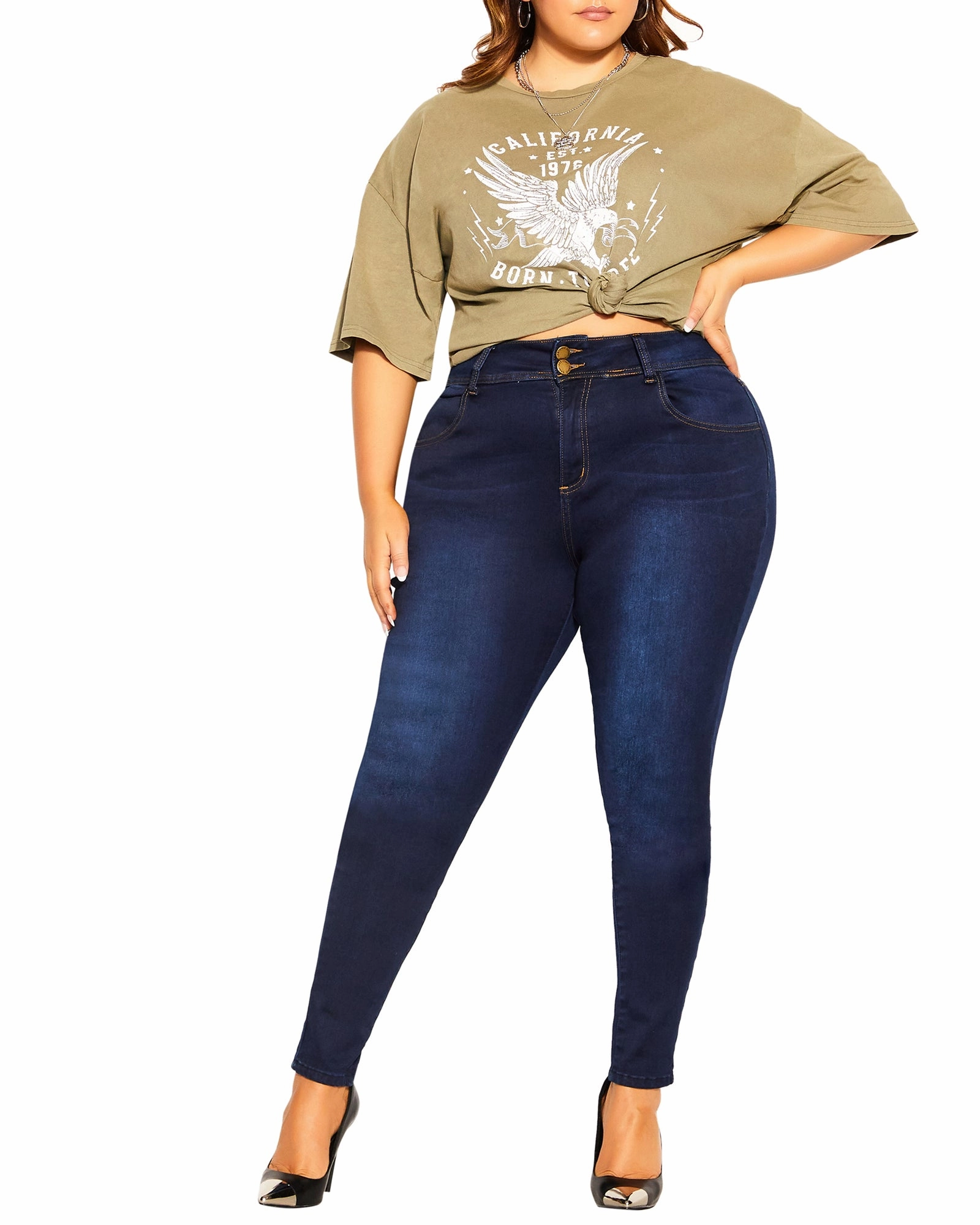 Helena Jean | Dark Wash Hypoallergenic Material Composition Daily Basic