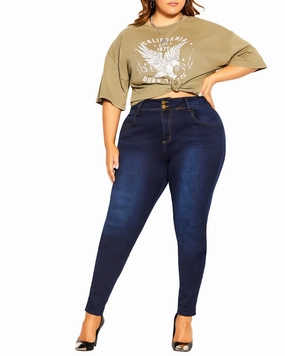 Fashion Uniform Trend Setter Trendy Premium Helena Jean | Dark Wash