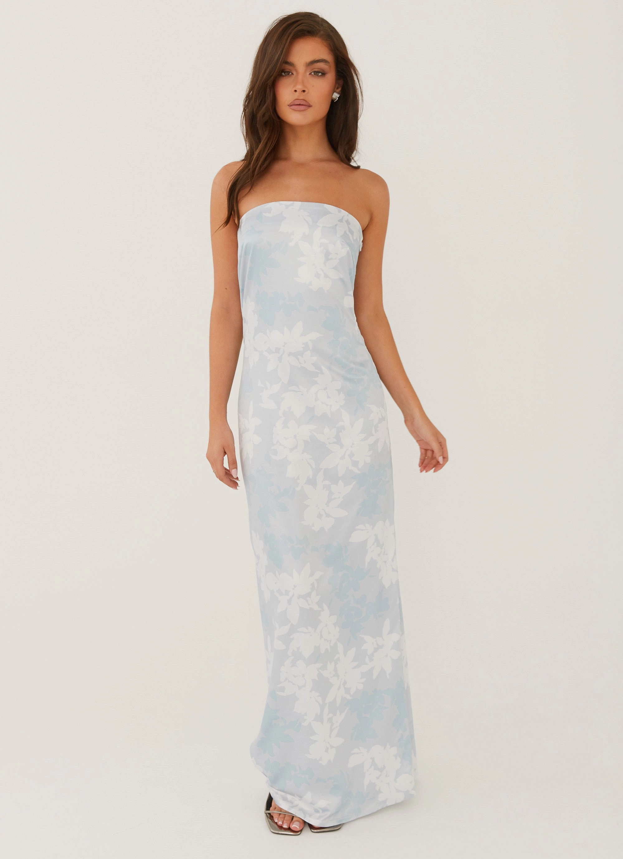 City Flow Sophisticated Vibe Love Me More Maxi Dress - Blue Blossom