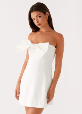 Riva Mini Dress - White Eco-Lining