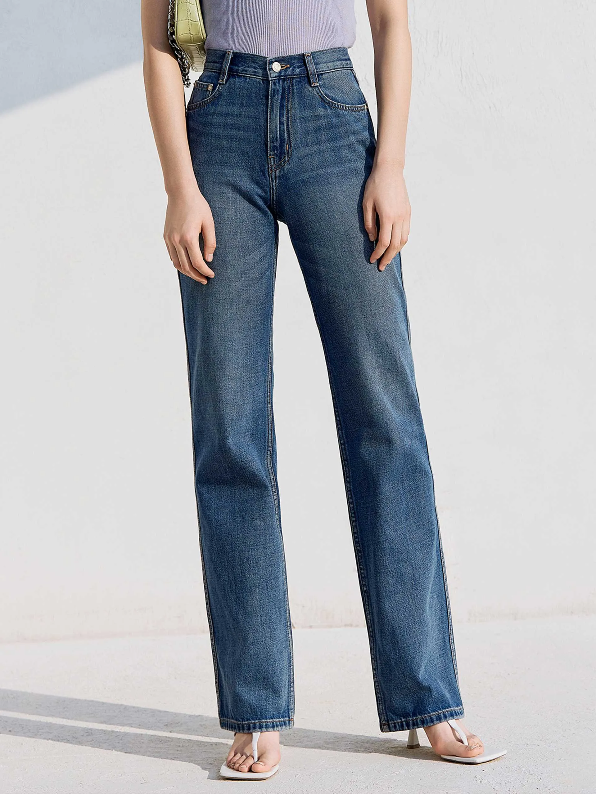 High Rise Straight Leg Jeans Style Focus