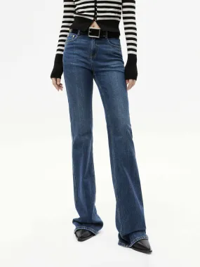 High Waisted Flared Jeans Natural Style Popular Staple