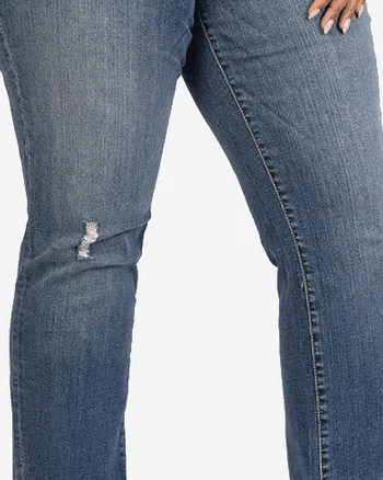 Plain Comfort Natalie High Rise Fab Ab Bootcut Jean | Medium Wash