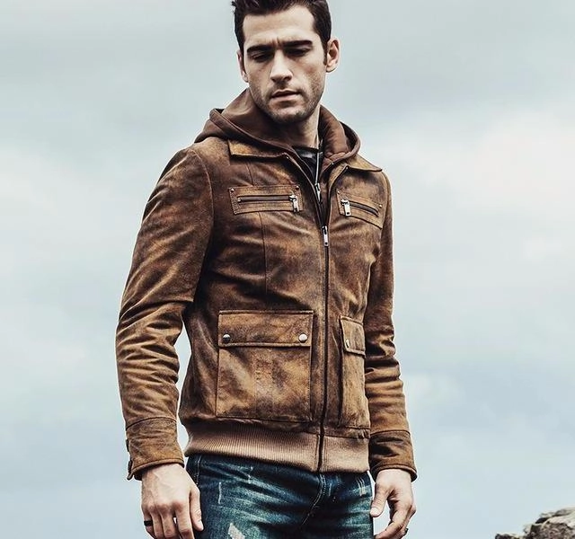 Trendy Jacket Design indoor gathering West Louis? Retro Autumn Winter Genuine Leather Jacket