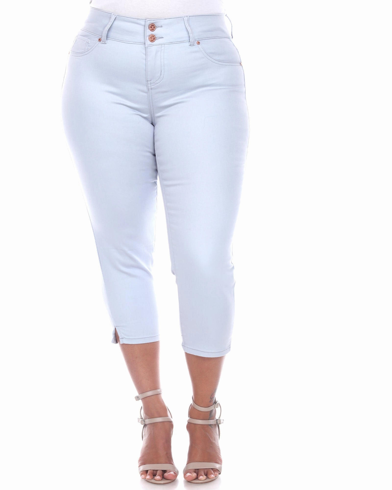 Capri Jeans | Light Blue Affordable Unisex Wear Natural Fit