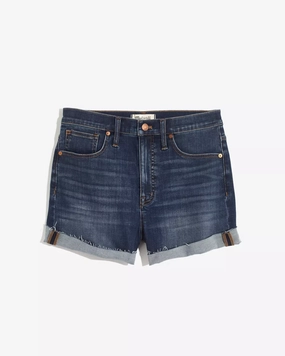 Weather Friendly High Rise Denim Short in Danny Wash | Dark Wash