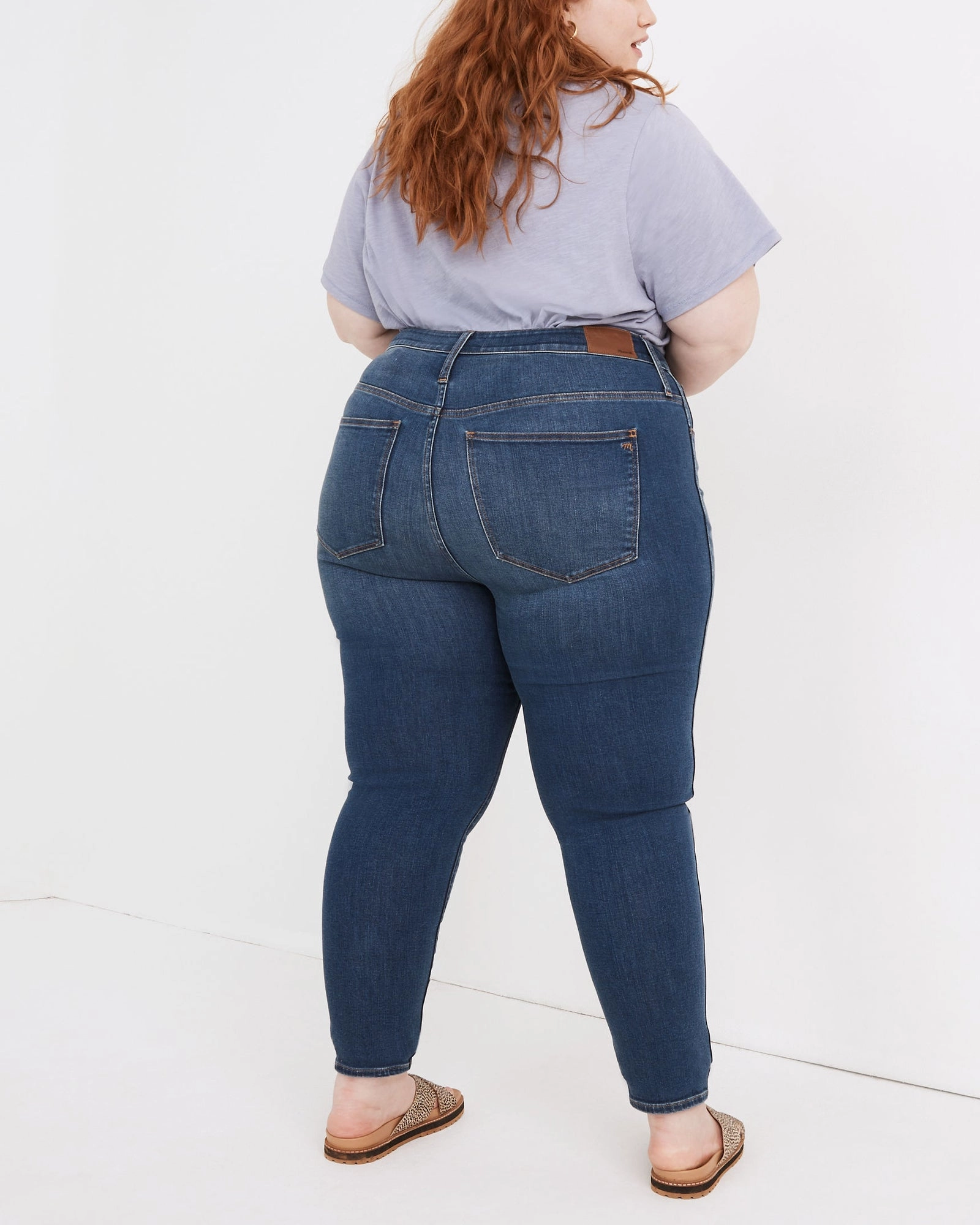 High-Rise Roadtripper Supersoft Jeans in Playford Wash | Medium Wash No Fade Look Durable Athlete Fit Travel Outfit