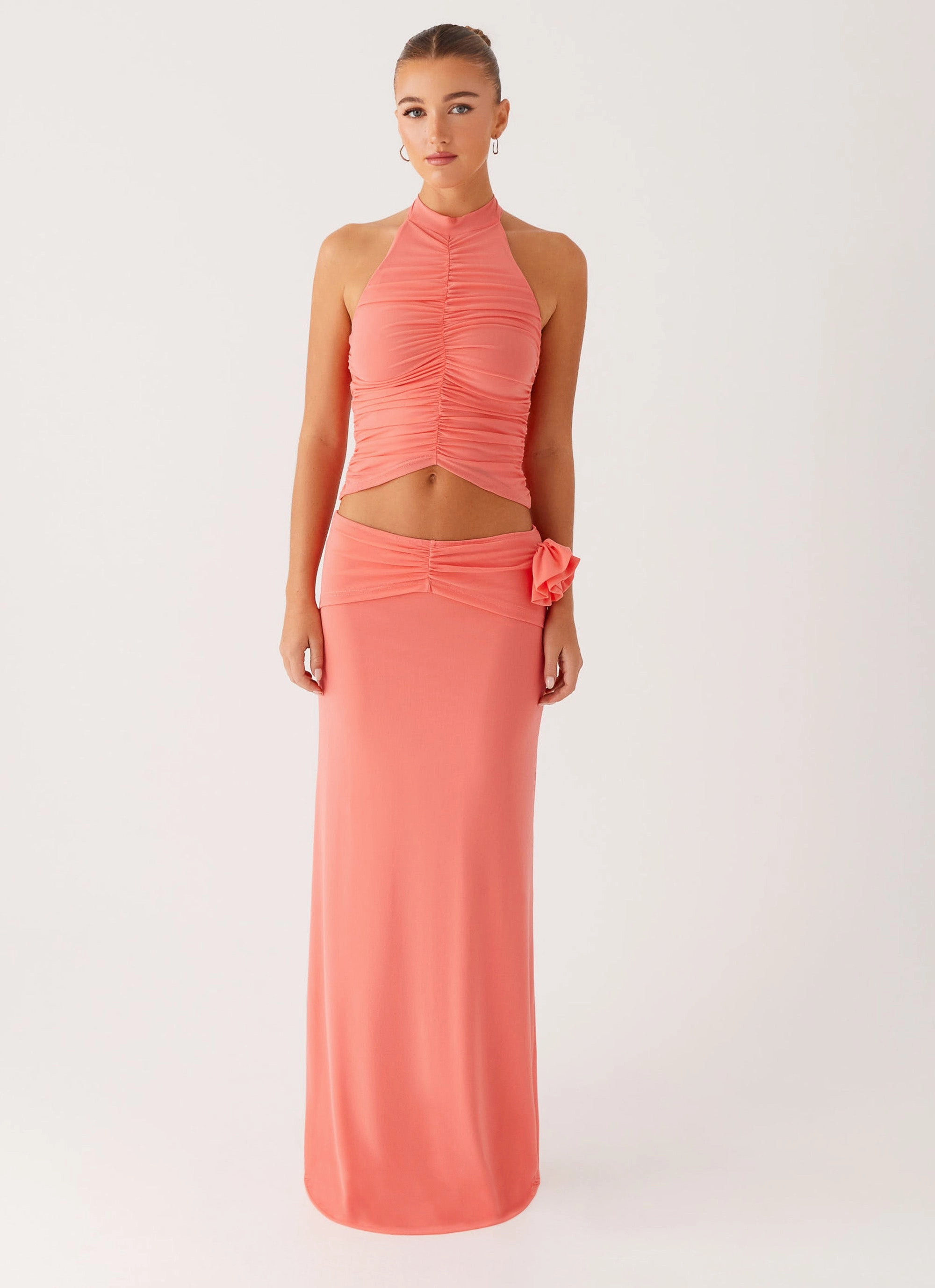 Anti Chafing Jayce Halter Top - Salmon