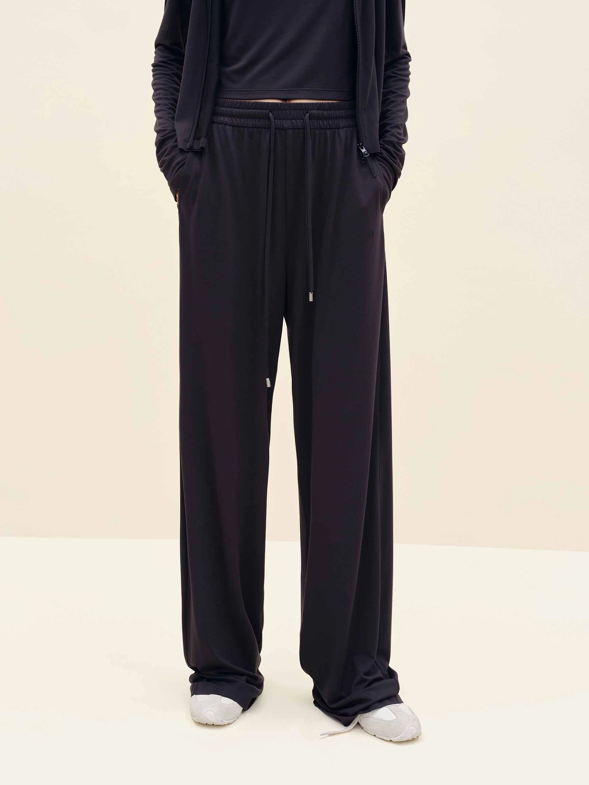 Warm Fit High Waist Drawstring Trousers