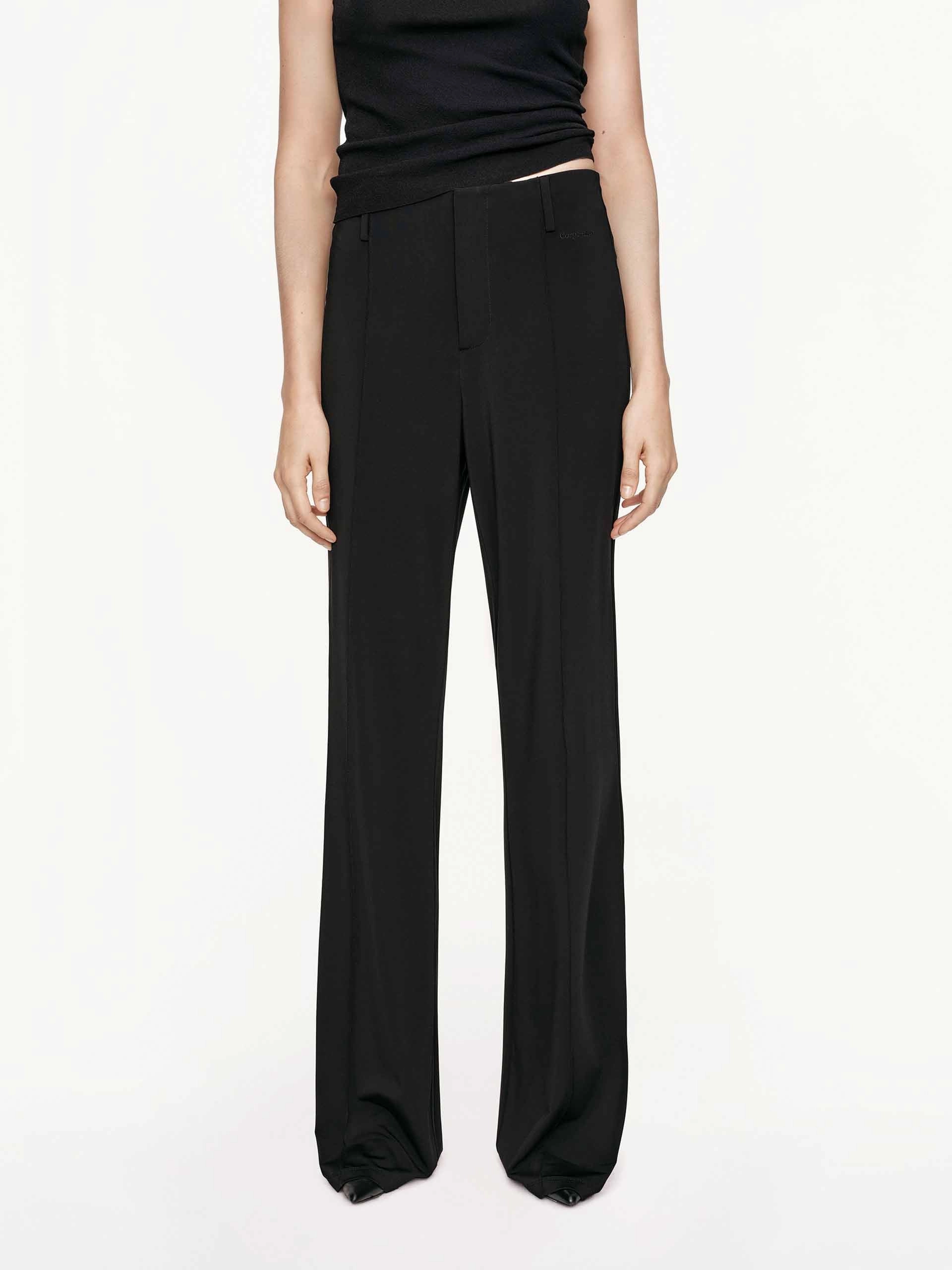 Street Style High Waist Drop Flared Pants
