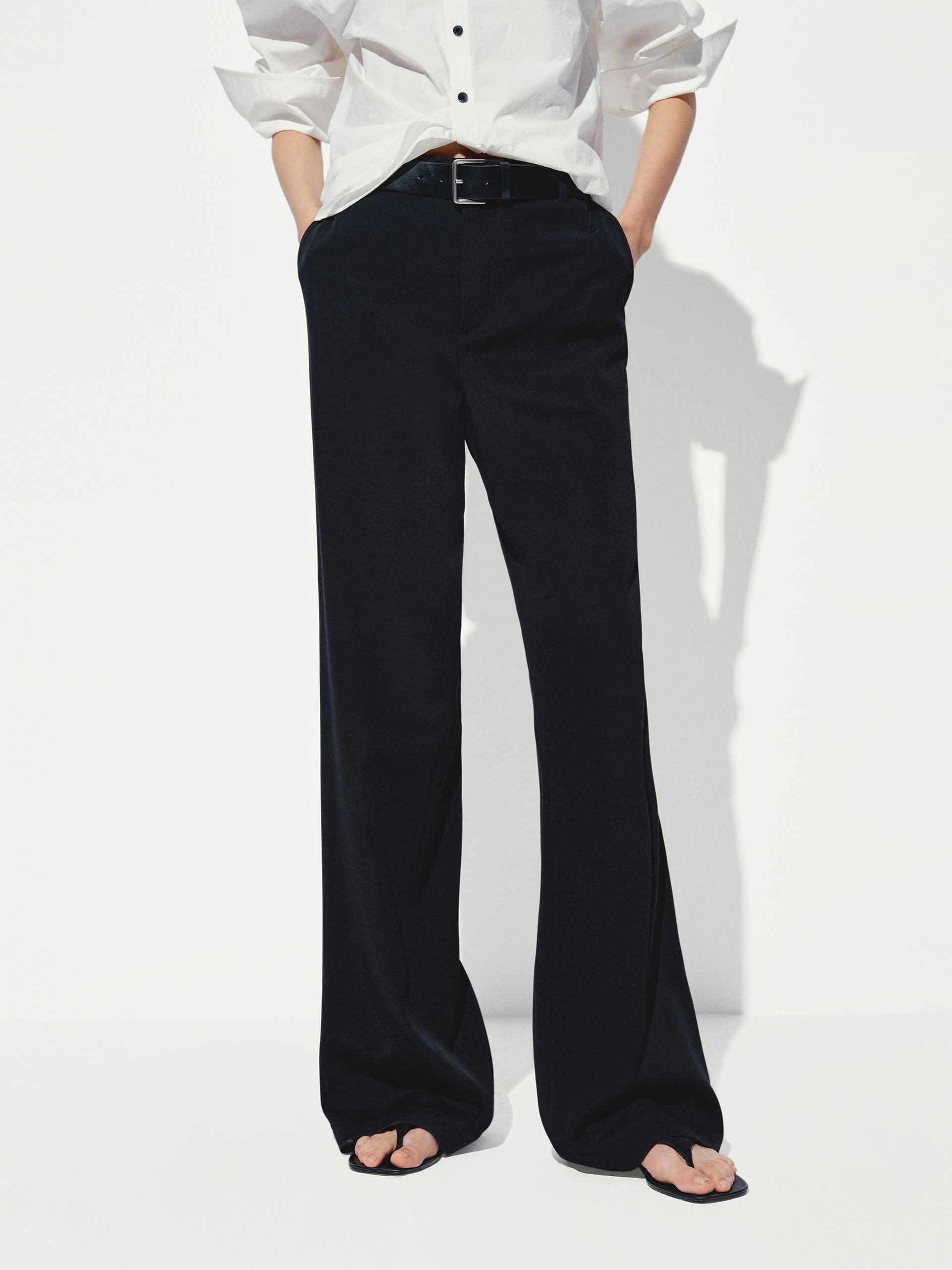 High Waist Flared Pants Quick Release Closure Breathable Layer