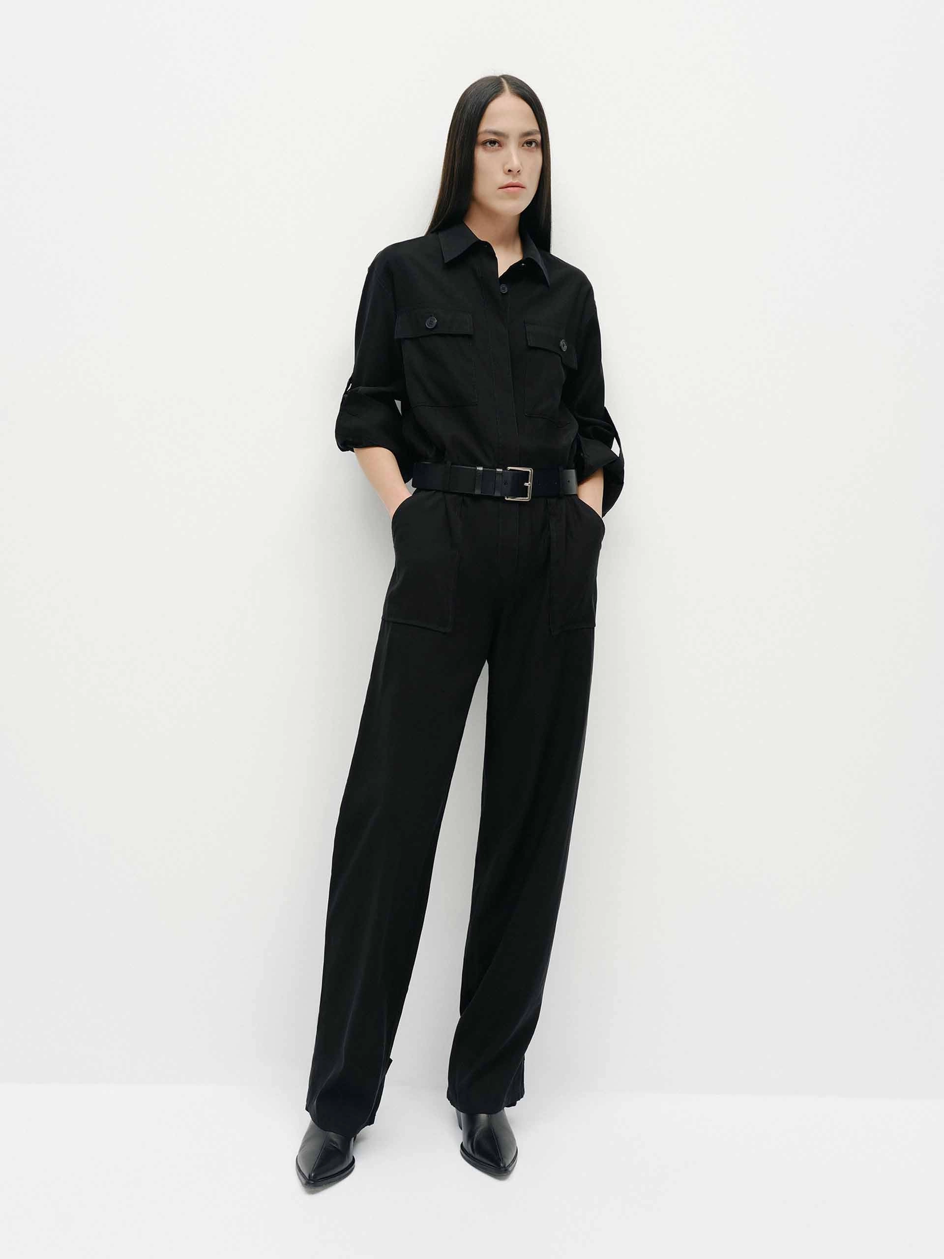 High Waist Shirt Style Jumpsuit Beach Durable Premium Dynamic