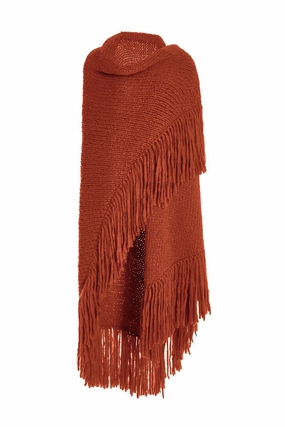 Friction Resistant Edging City Ready Lauren Knit Wrap in Copper Welfat Cashmere