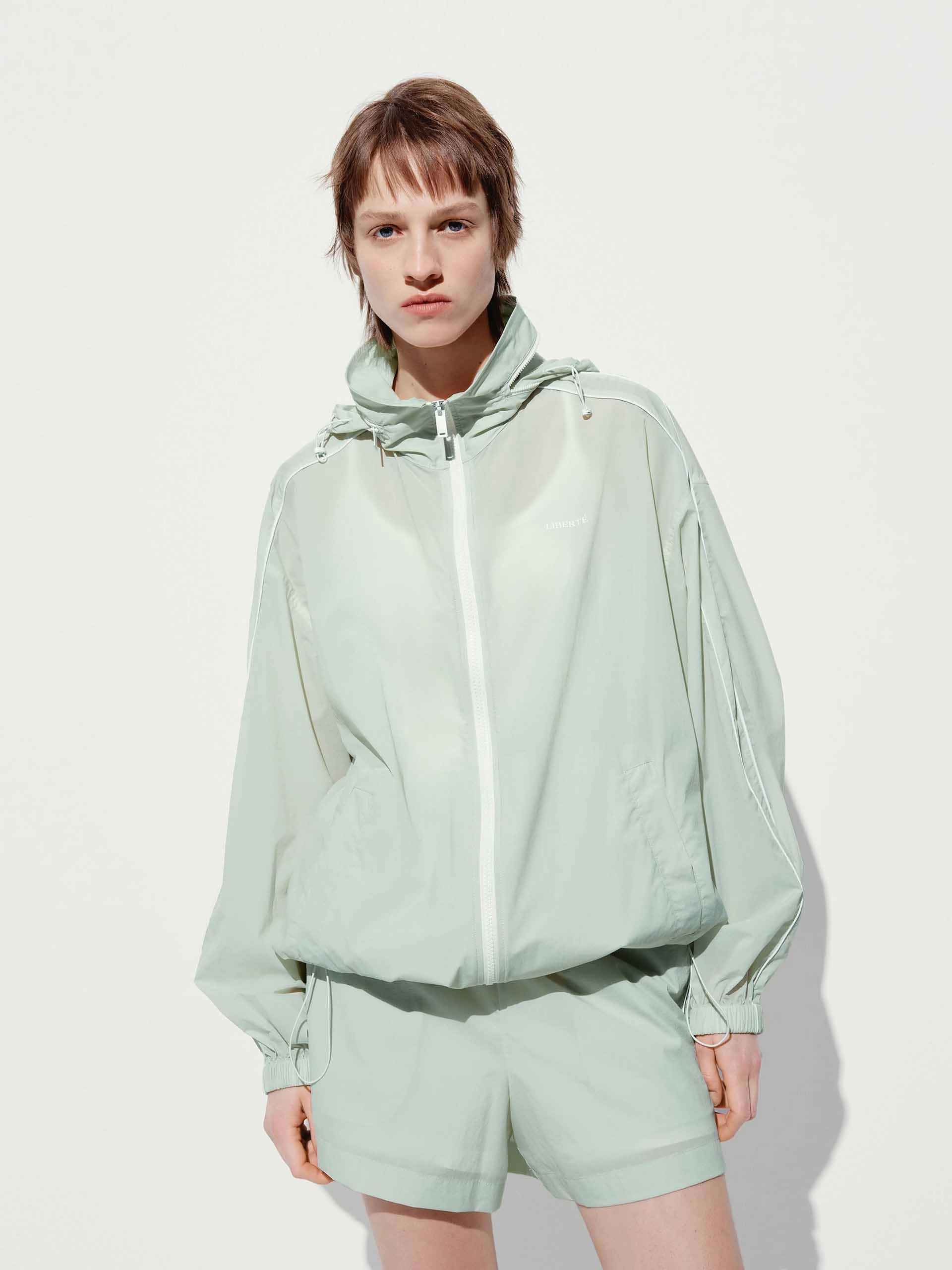 Hooded Zipper Loose Coat Insulated Design Magnetic Closures