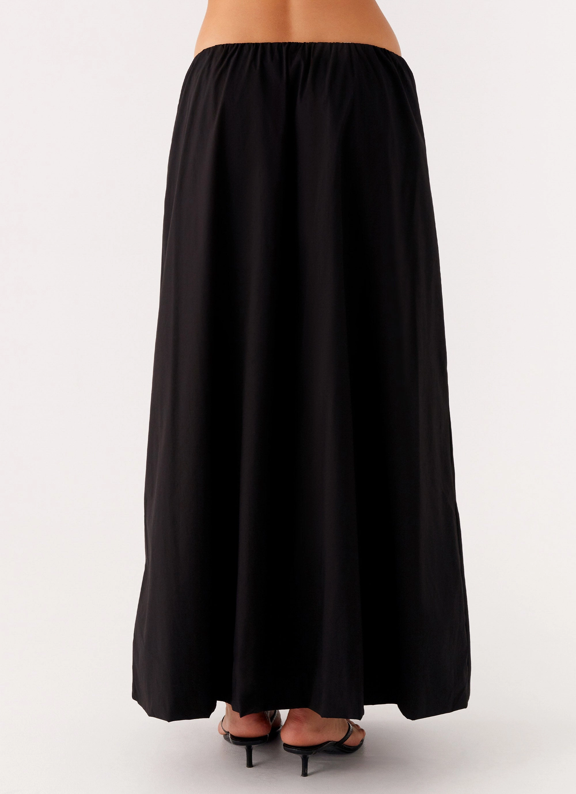 Cheryl Maxi Skirt - Black Waist Defining Odor control
