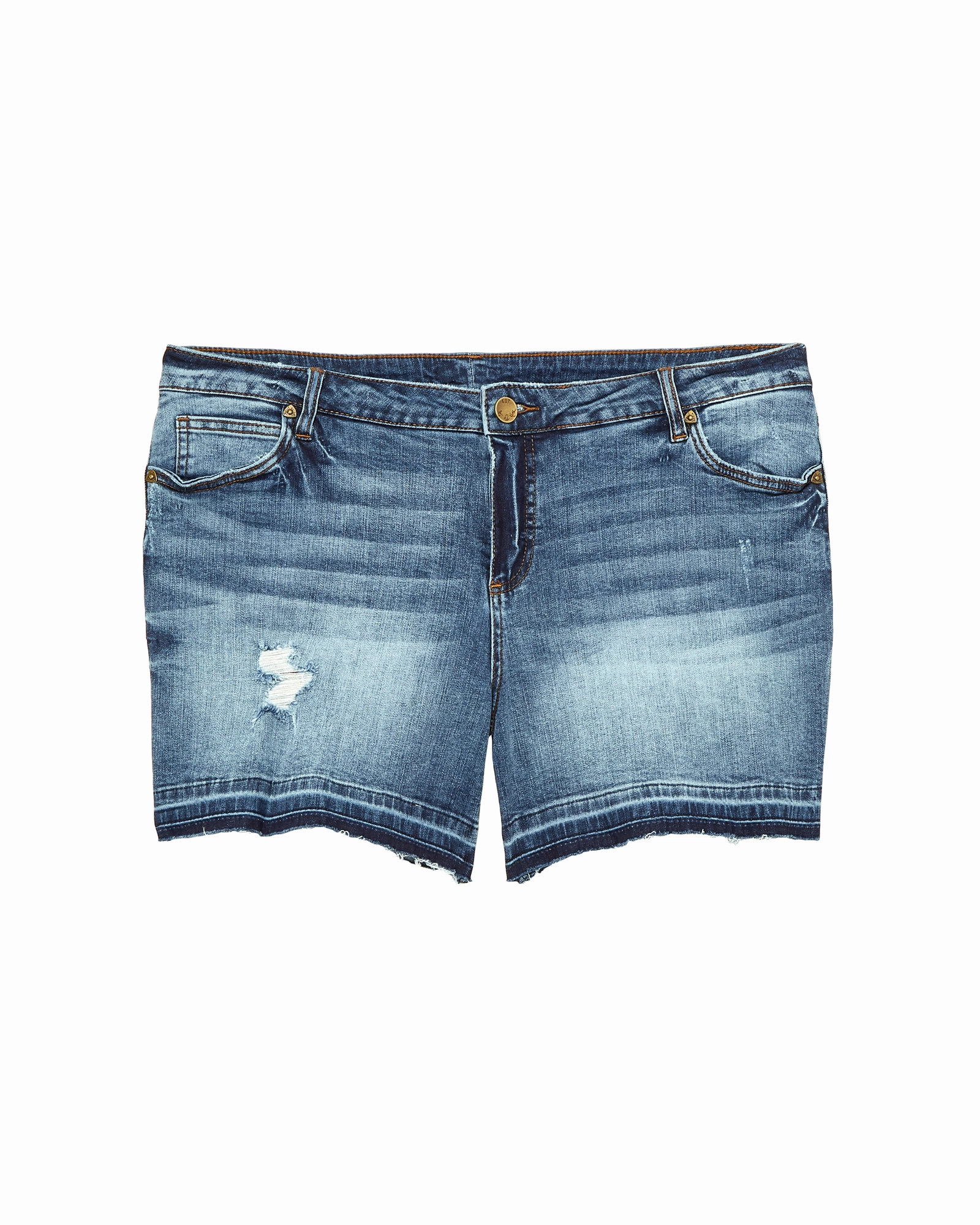 No Gap Waistband Huron Short with Released Hem | Medium Wash