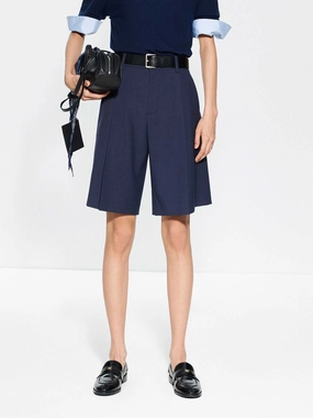 Sporty Comfort Midi Length Straight Shorts