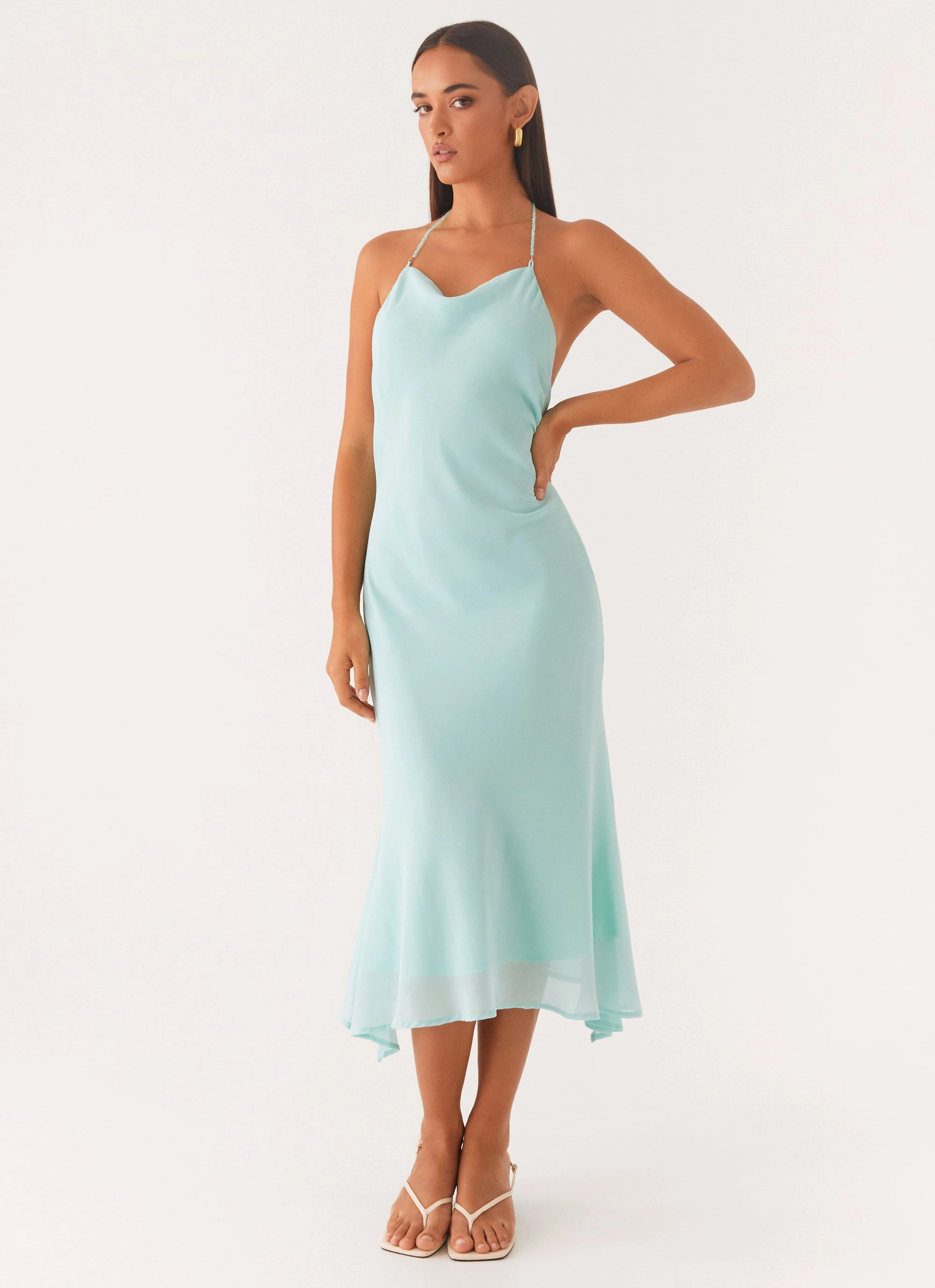 Deep Dive Midi Dress - Pale Blue Comfort Layer