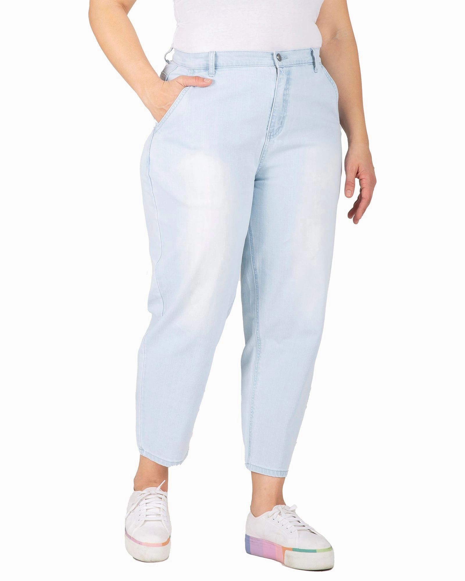Anti Snag Thread Technology Danica High Rise Cropped Jean | Light Vintage