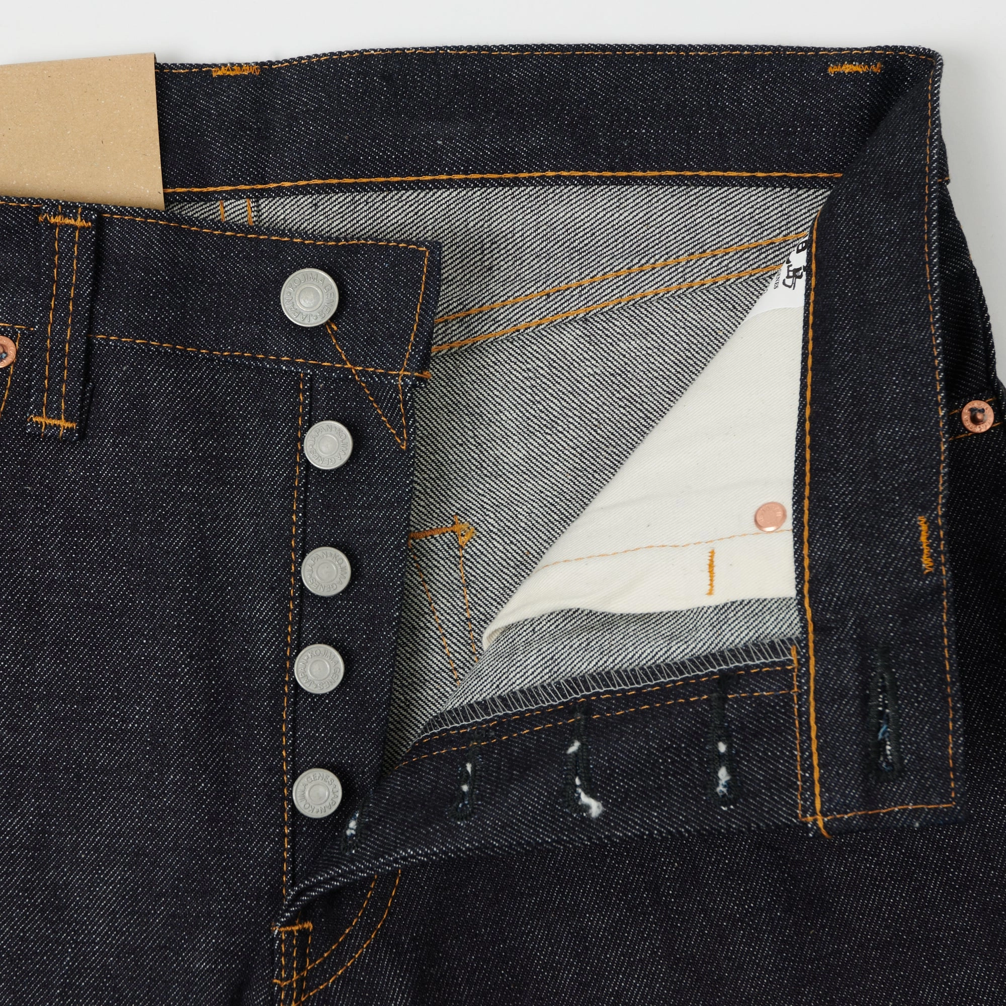 Kojima Genes RNB-1080M 18oz Slim Tapered Jean - Raw Casual Friday Versatile Couple Look Athlete Fit Festival Outfit