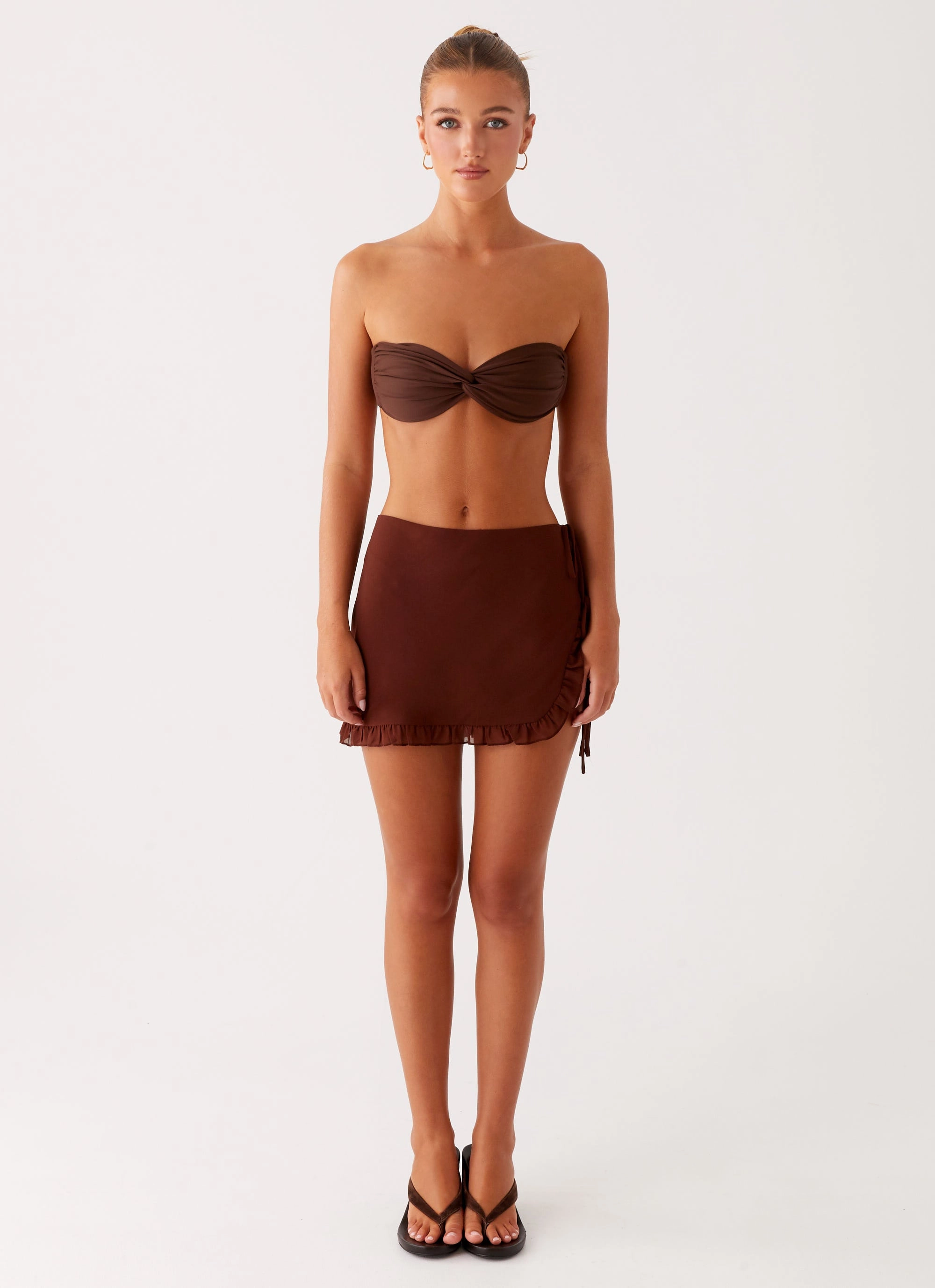 Iggy Mini Skirt - Chocolate Beach Day