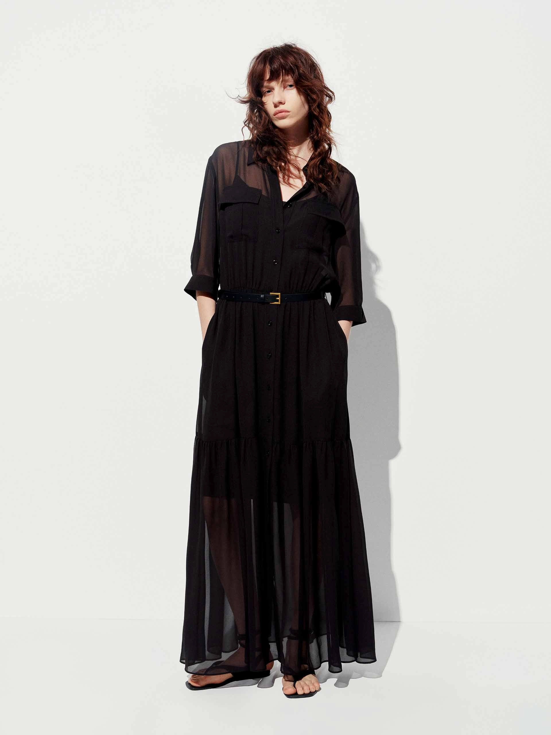 Pearl-Detail Include Belt Two Piece Dress