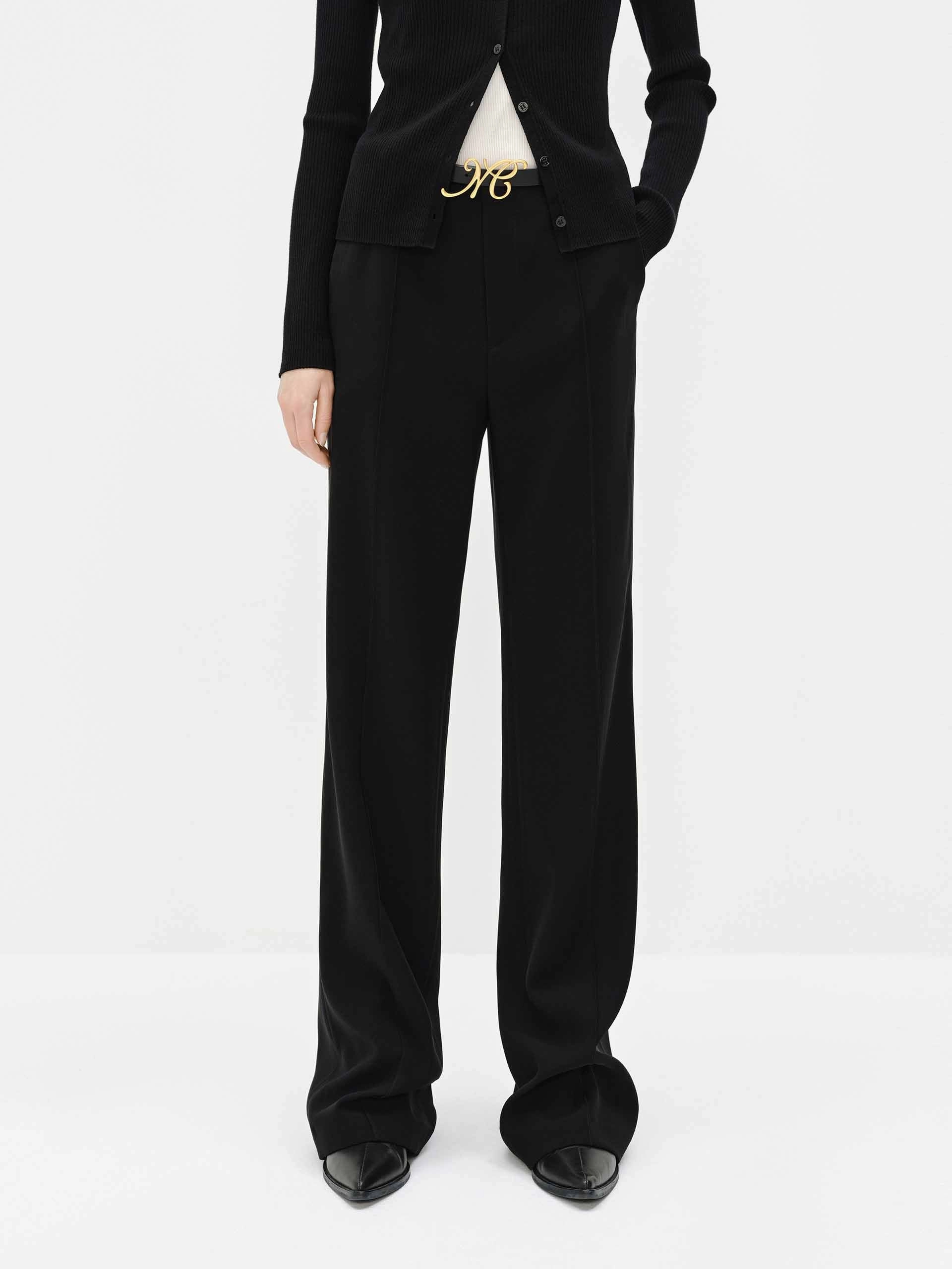 Include Belted Tailored Pants Abrasion Resistant Surface Linen blend