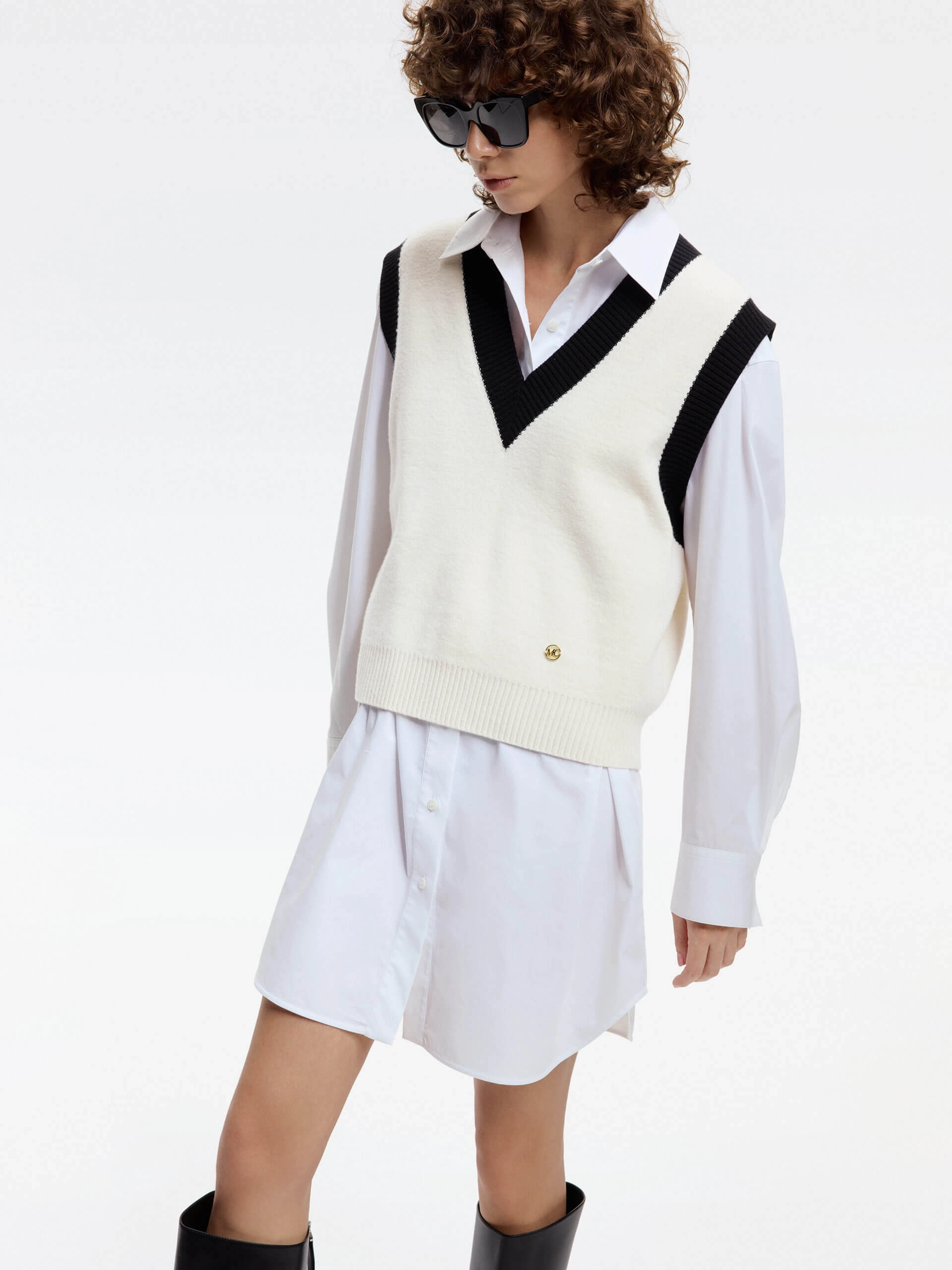 Feminine Energy Fashionable Look Include Vest Shirt Dress