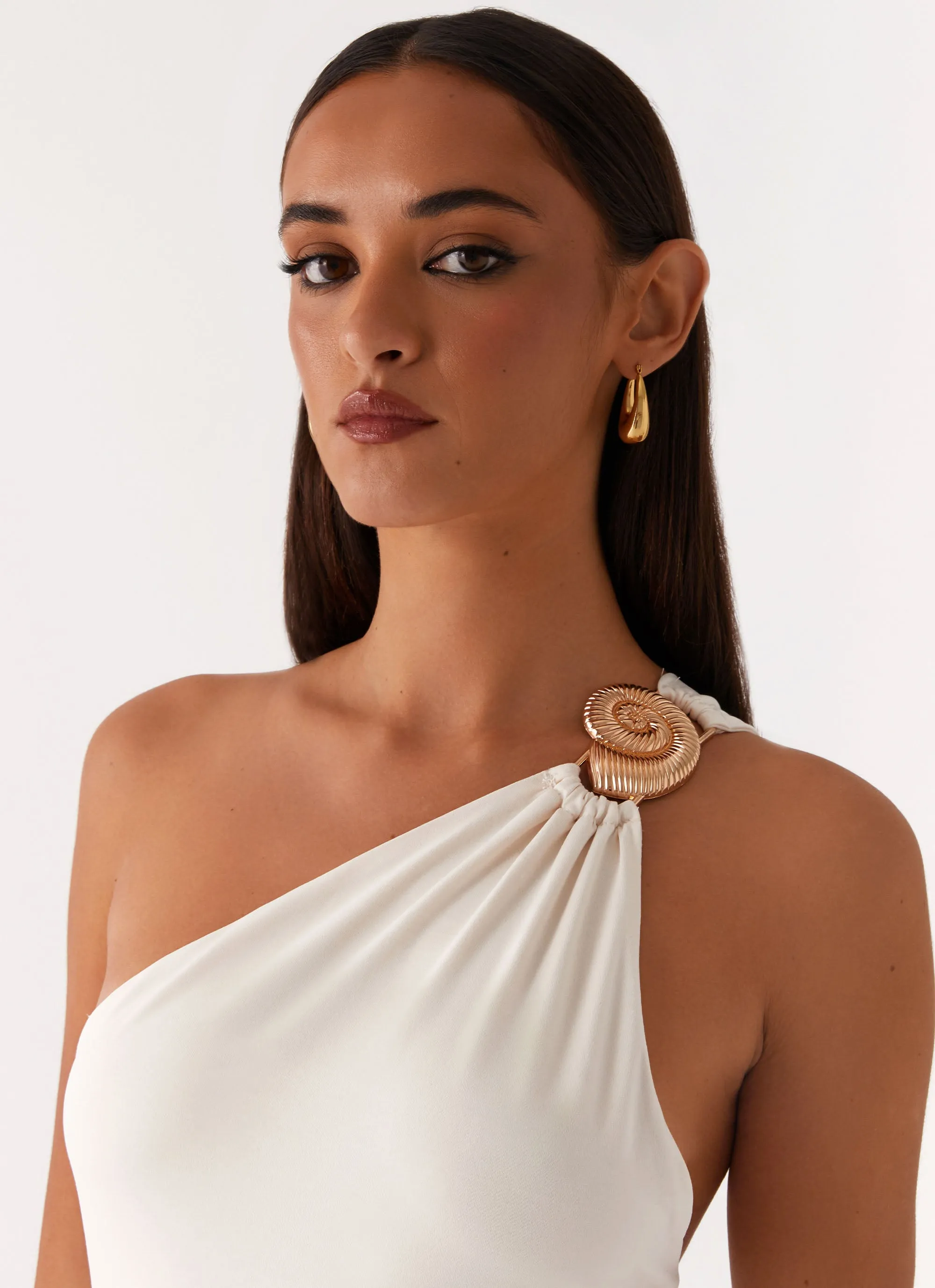 Soft Drape elegant design Infinity Maxi Dress - Ivory