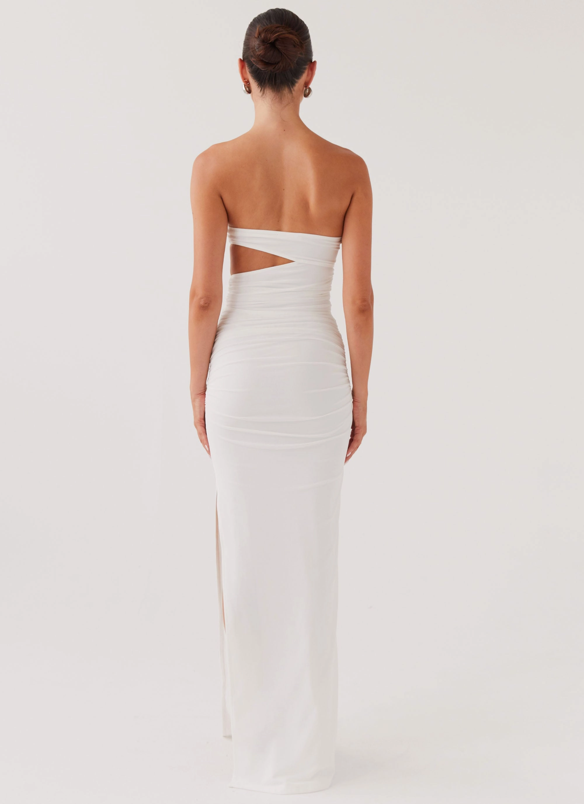 Into Pieces Mesh Maxi Dress - White Sleek Appearance