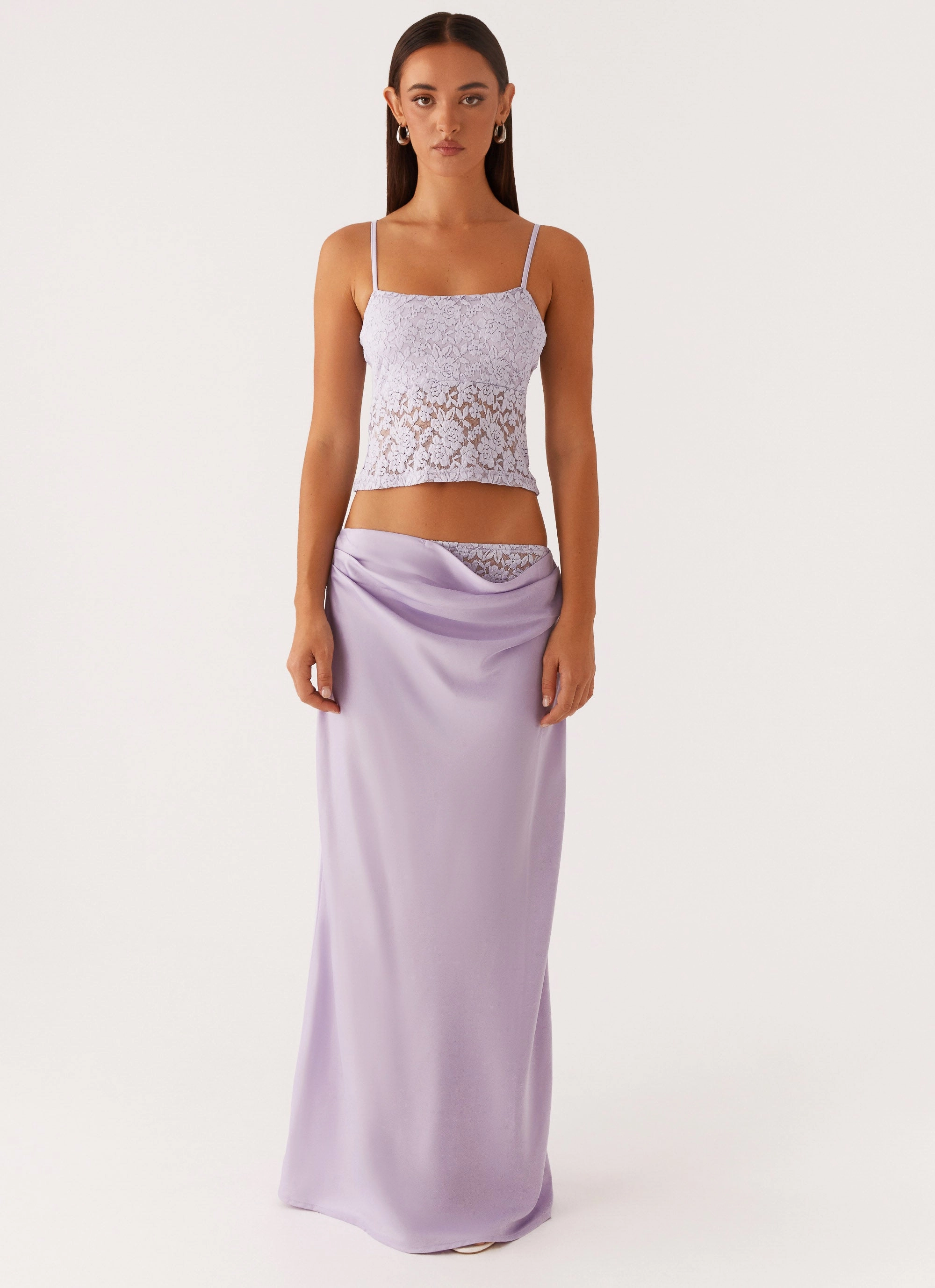 Durable Reinforced Edges Nancy Lace Top - Lilac