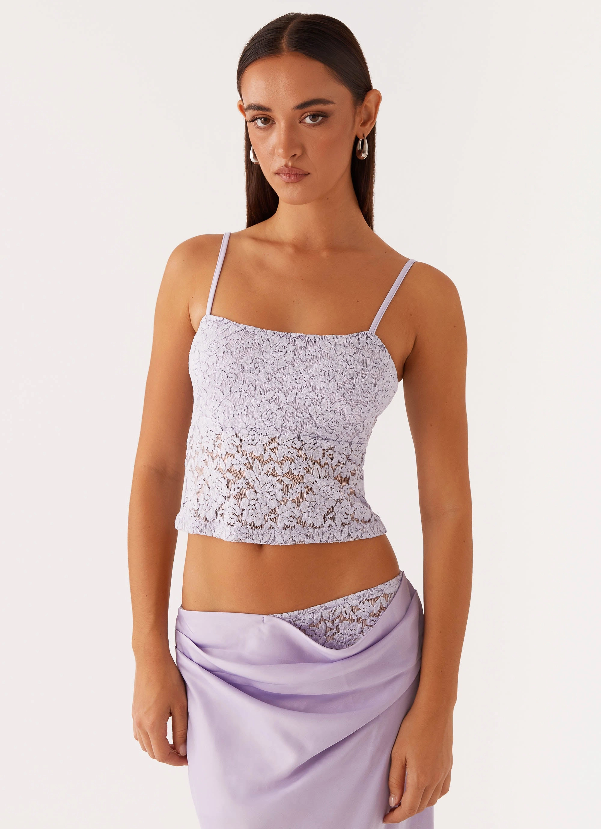 Nancy Lace Top - Lilac Next - generation Stretch Panels