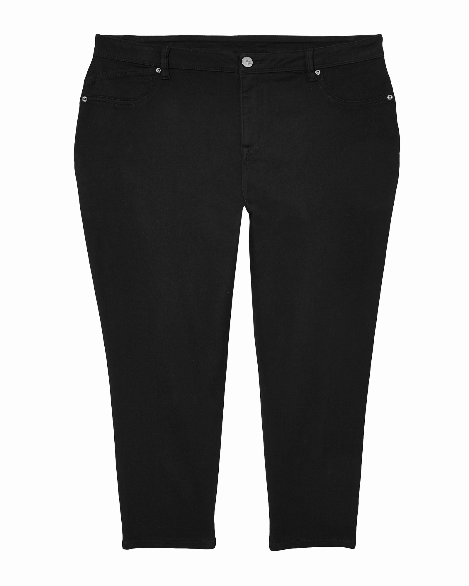 Jardine Denim Capri | Black Tailored Fit Classic Casual