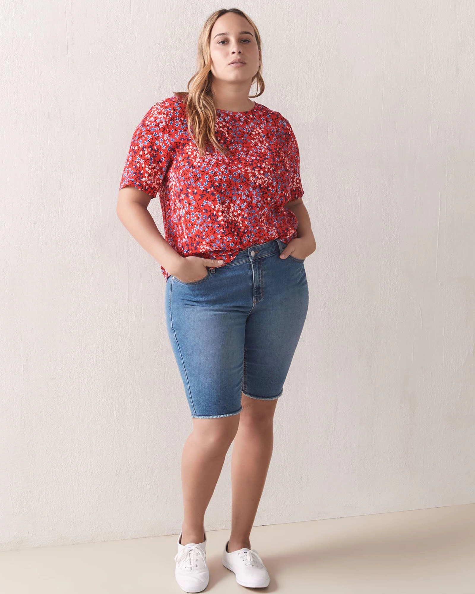 Jenna Denim Bermuda Short | Medium Wash / Medium Wash Soft Road Trip Youth Style