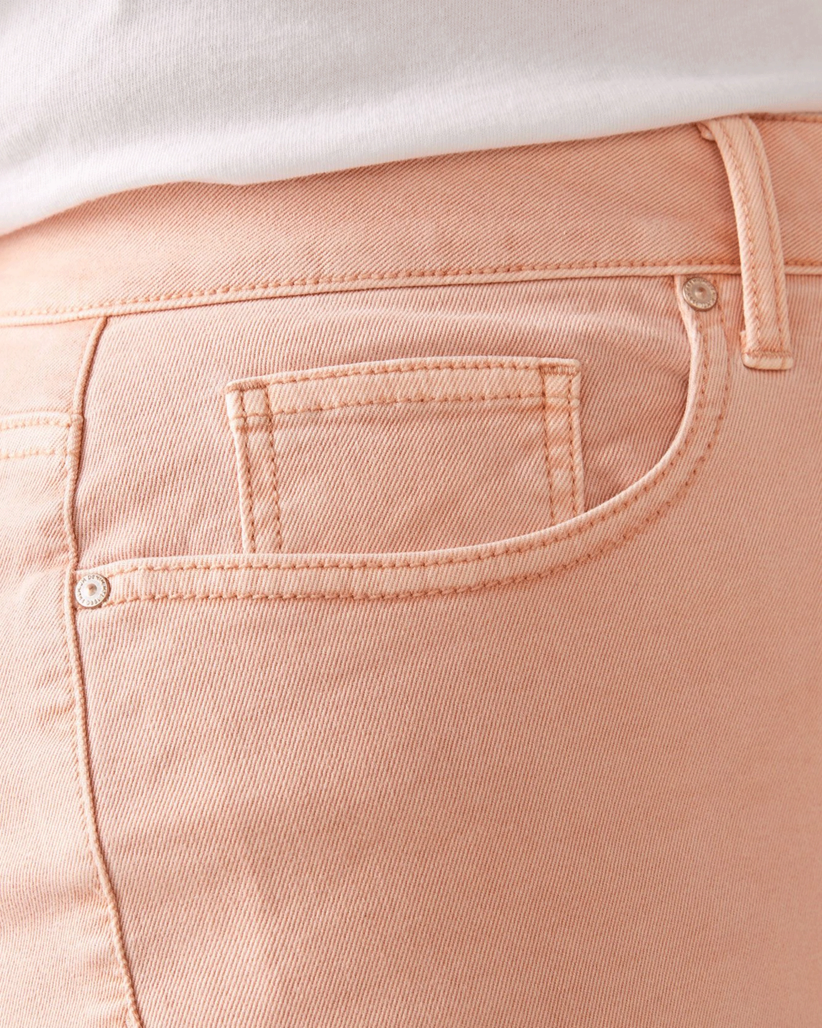 Jessie Cropped Jeans | Peach Breathable Work Meeting Relaxed Style