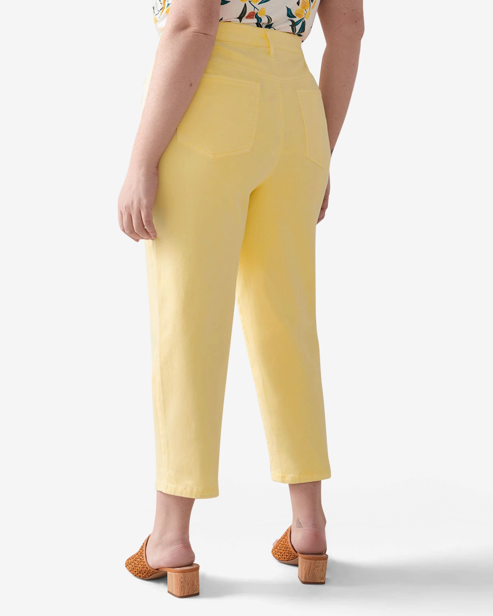 Minimalist Rainy Day Vintage Lover Jessie Cropped Jeans | Yellow