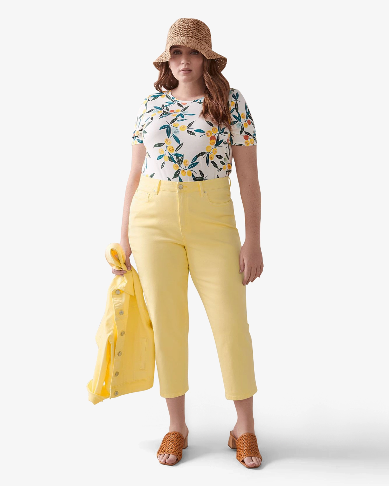 Go-to Comfort Jessie Cropped Jeans | Yellow