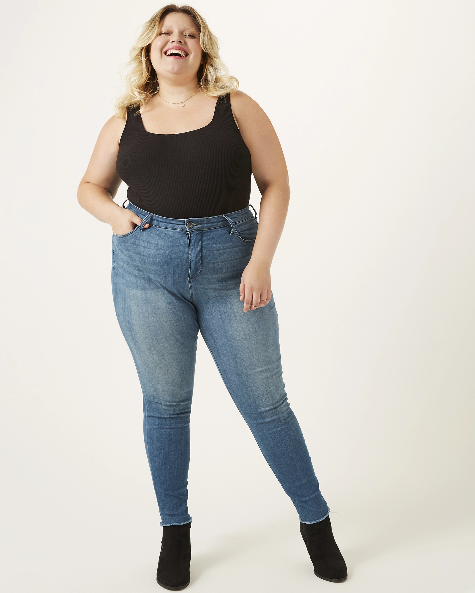 Office Wear Casual Anti Pilling Technology Joan High Rise Ankle Skinny Jeans | Light Wash