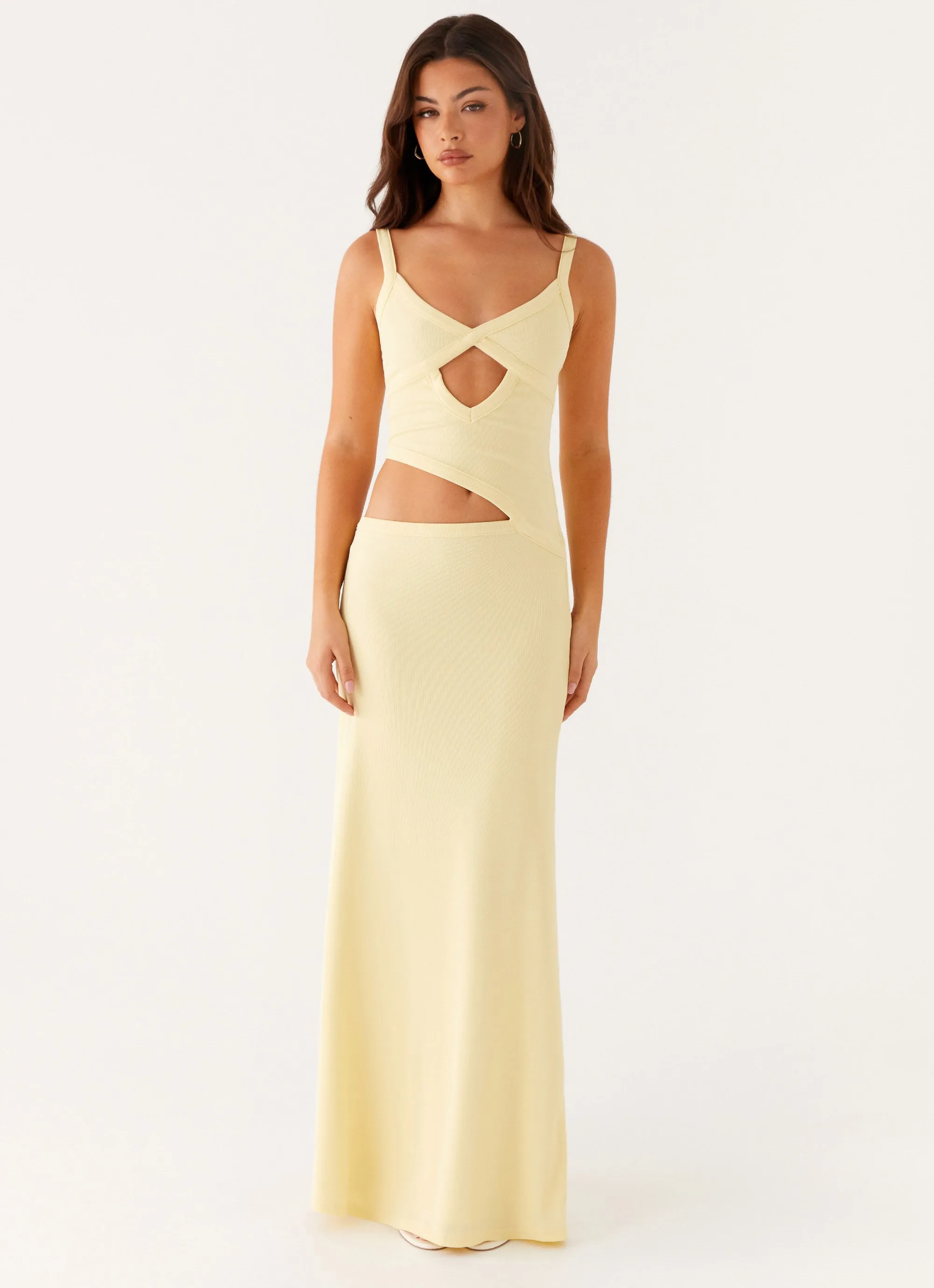 Cozy Drape Jocelyn Maxi Dress - Yellow