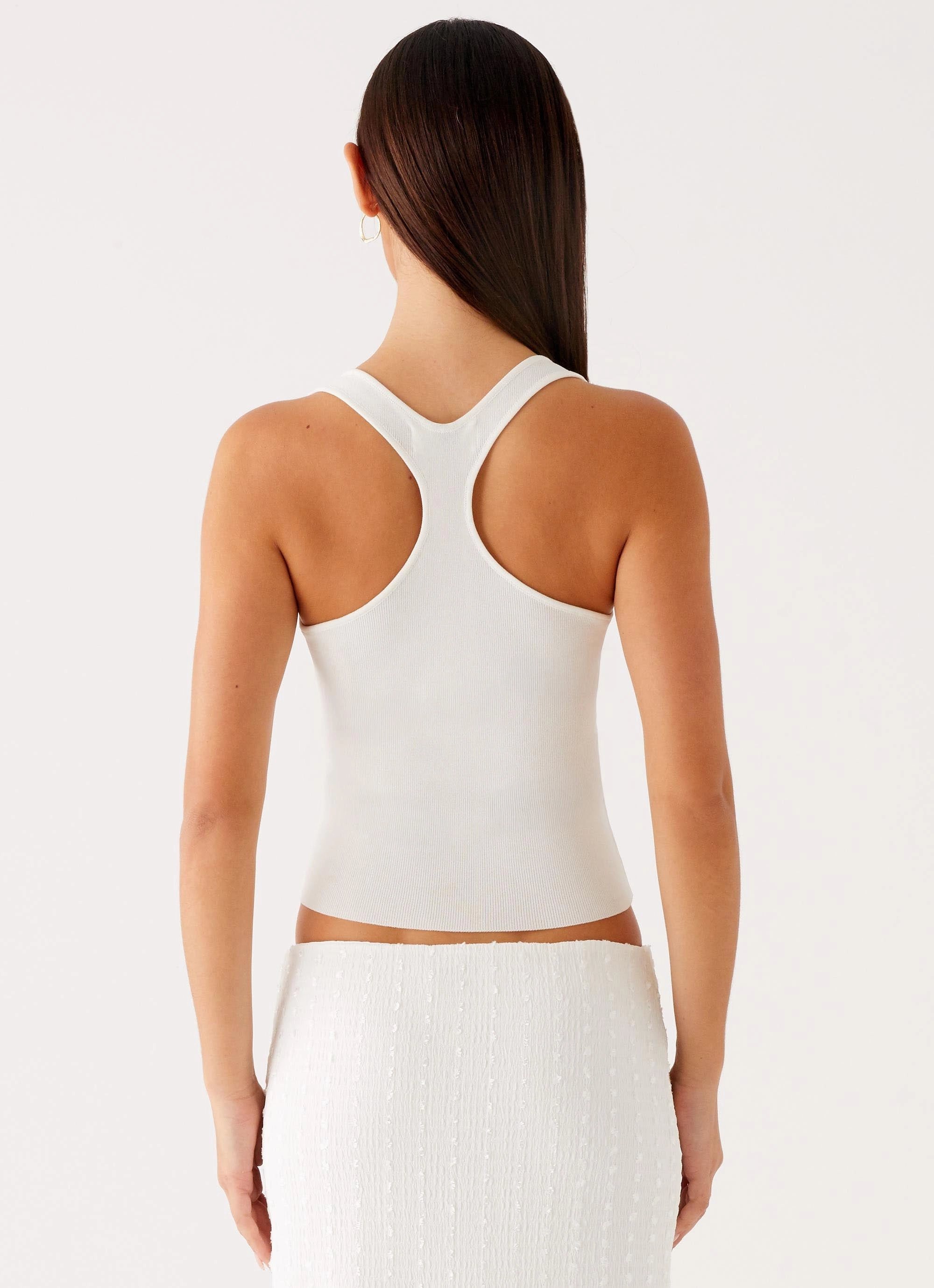 high safety level Johanna Knit Top - White