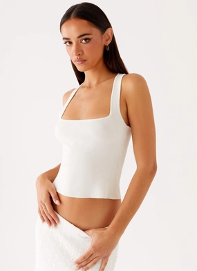 Johanna Knit Top - White WaterResistant Shell Quick Fit