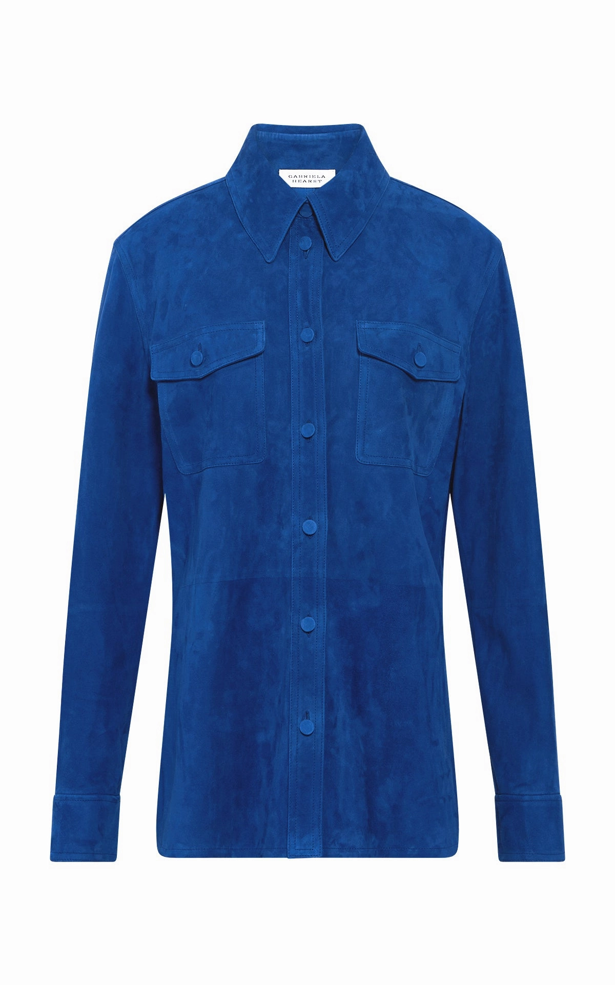 Compact Fit Look John Austin Shirt in Cobalt Suede