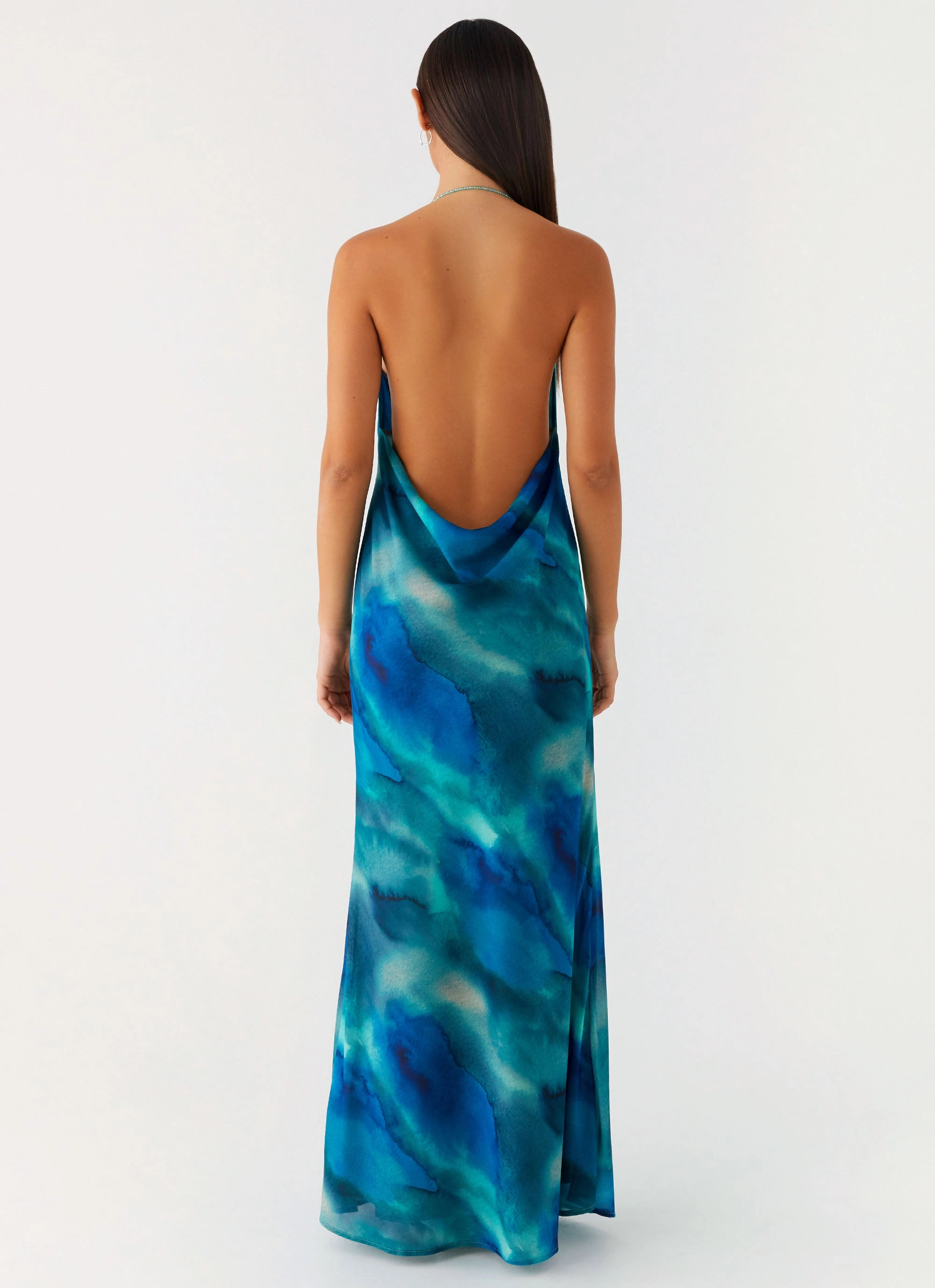 Journey Maxi Dress - Blue Tie Dye Grace Color City Bright