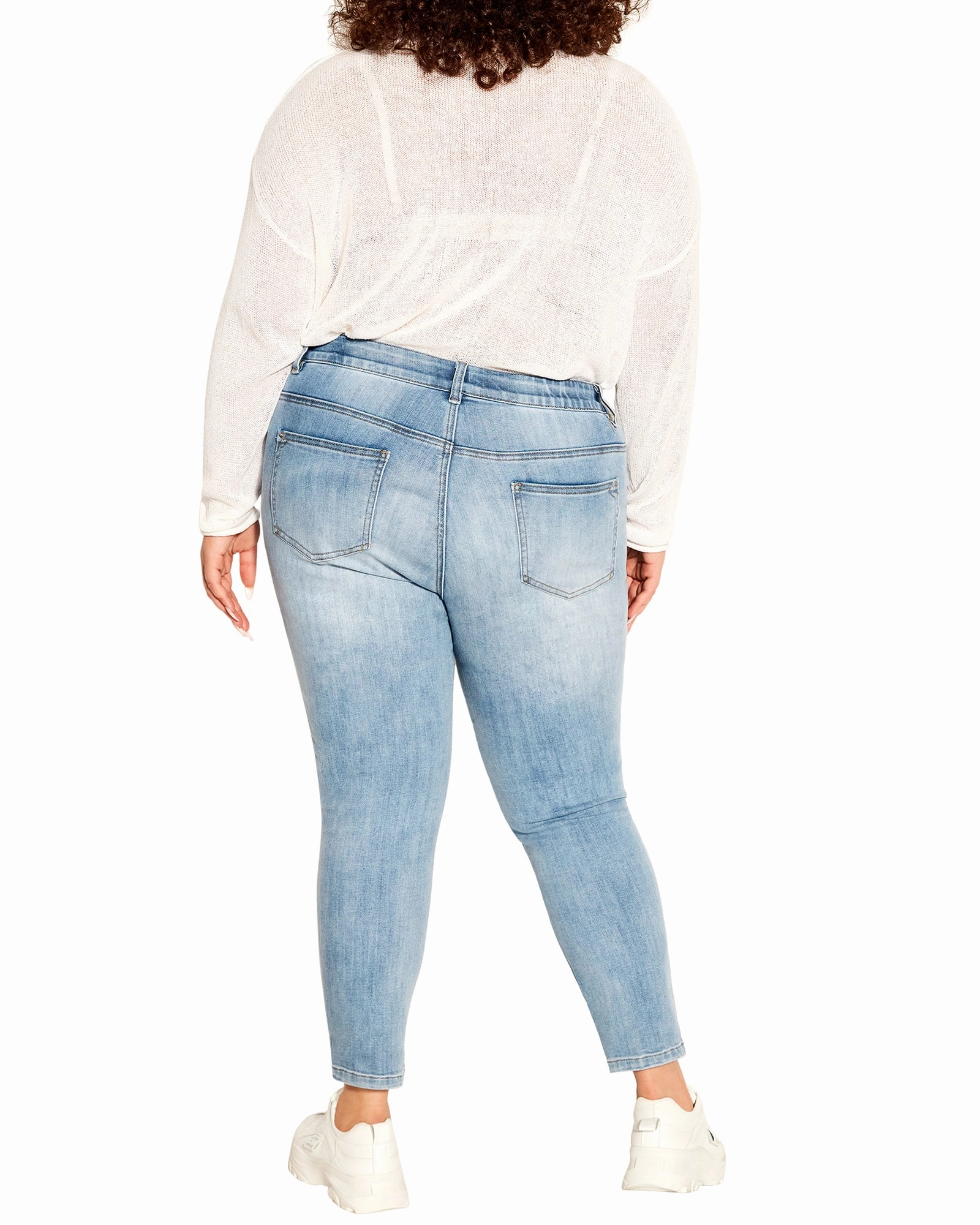 Kailani Cropped Deconstructed Skinny Jean | Light Wash Comfortable Waistband