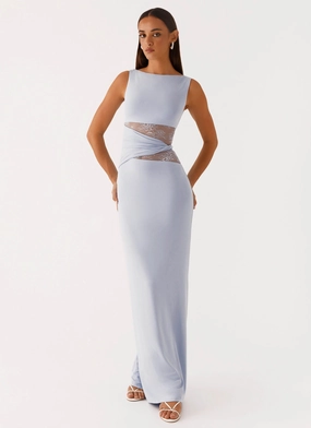 Karma Maxi Dress - Blue Aura Glow